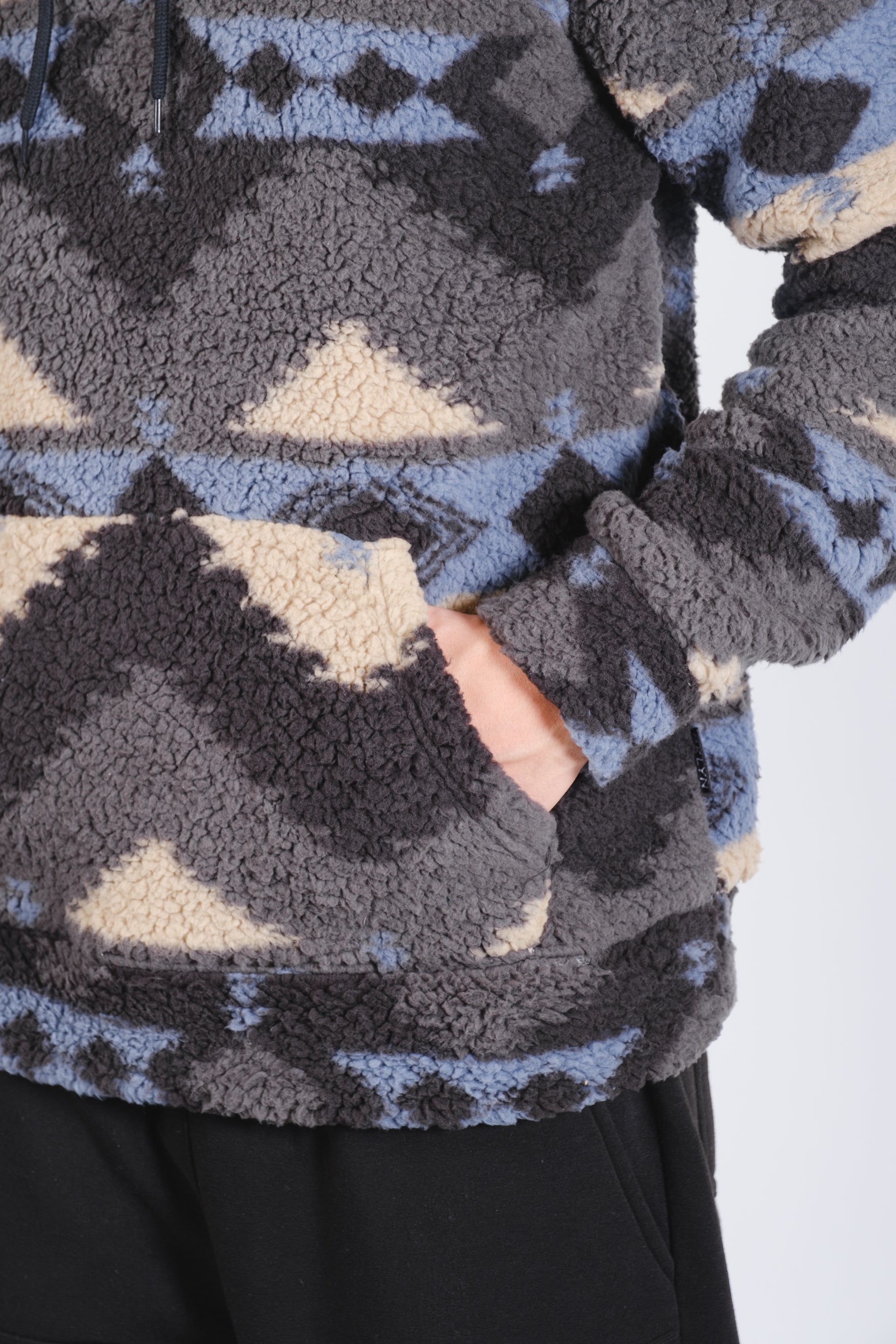 Native Stamp Sherpa brooklyn cloth Hoodie
. #color_black
