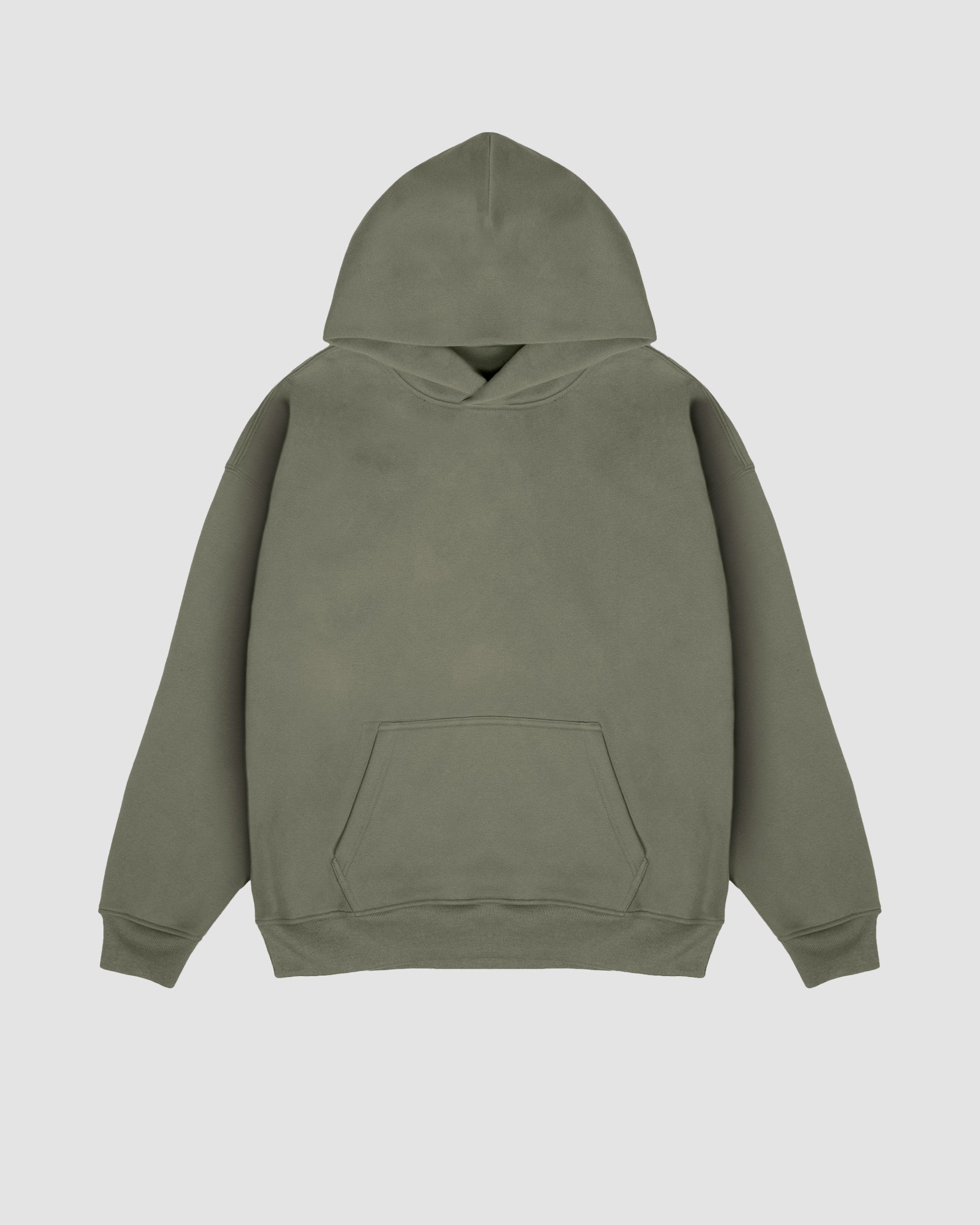 Heavy Weight Pullover Hoodie in Army green