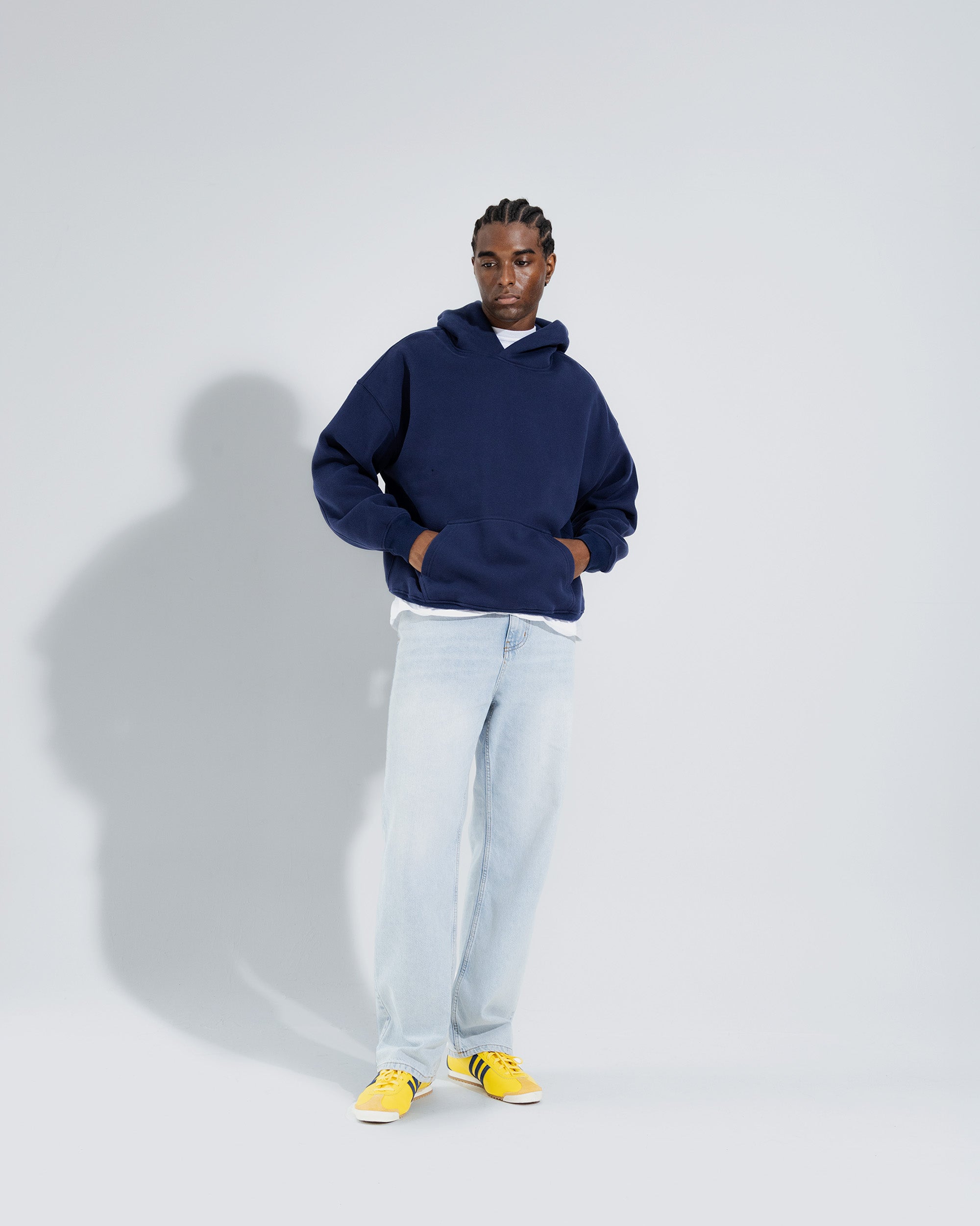 Heavy Weight Pullover Hoodie in Navy