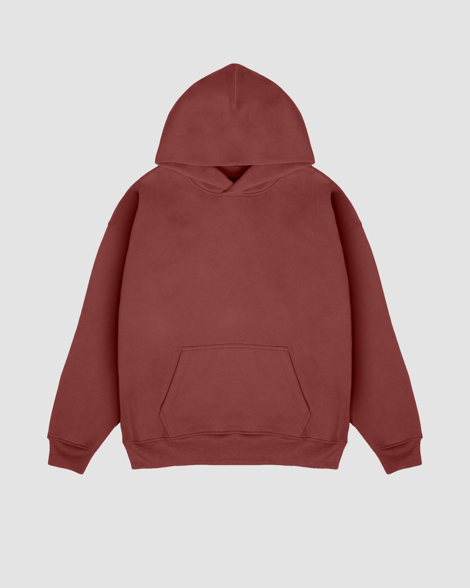 Heavy Weight Pullover Hoodie in Red rock