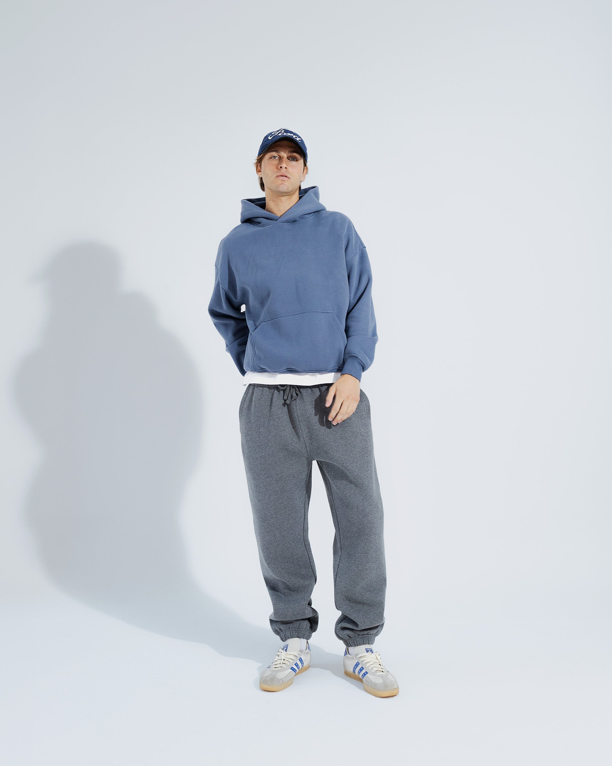 Heavy Weight Pullover Hoodie in Vintage indigo