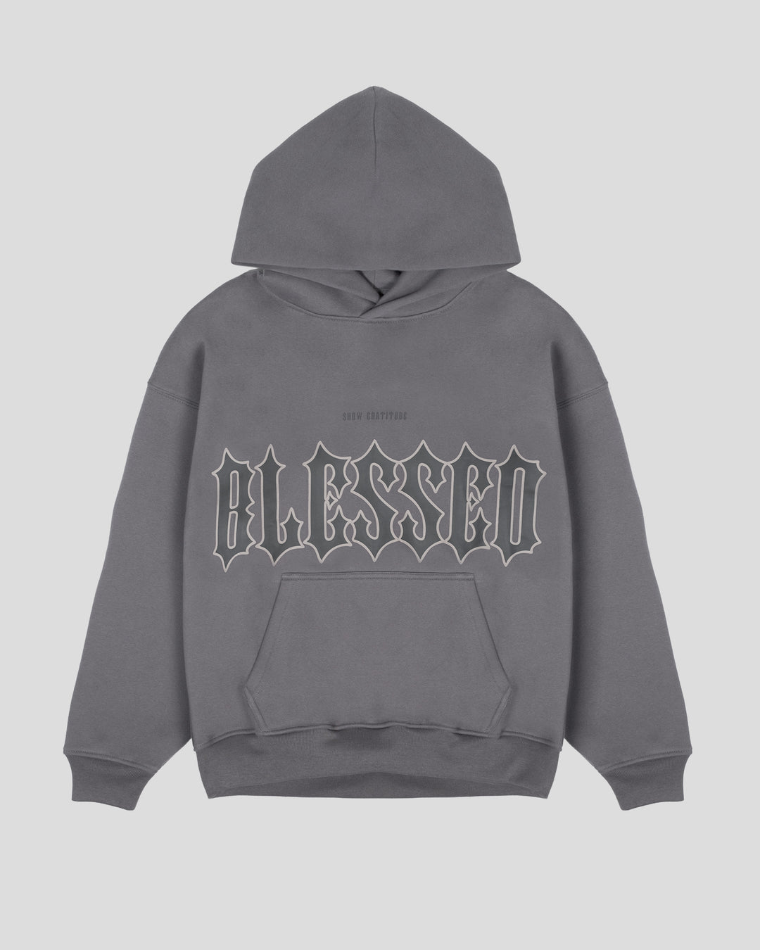 Heavyweight Blessed Hoodie - Steel Grey