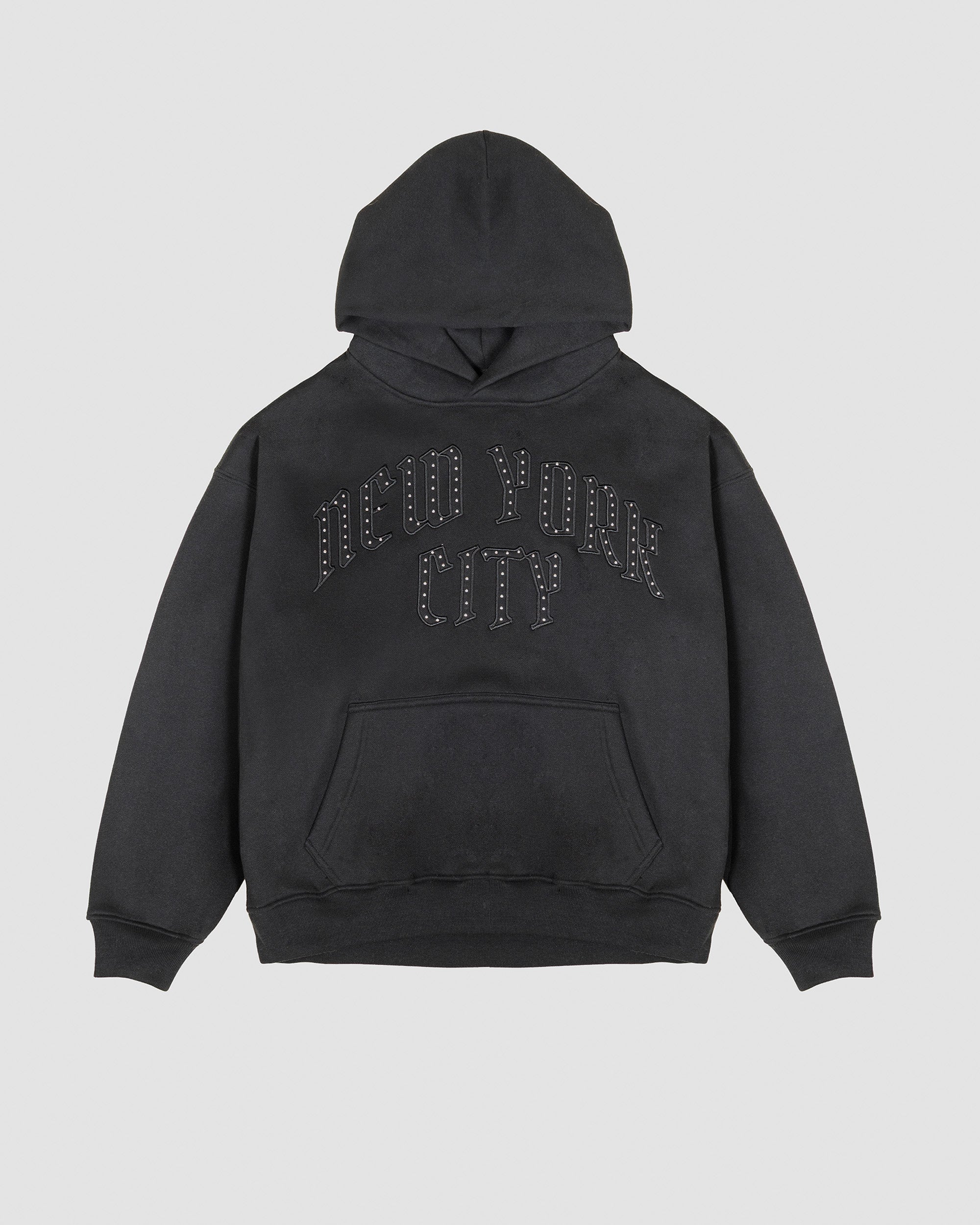 New York City Heavy Weight Pullover Hoodie in Black