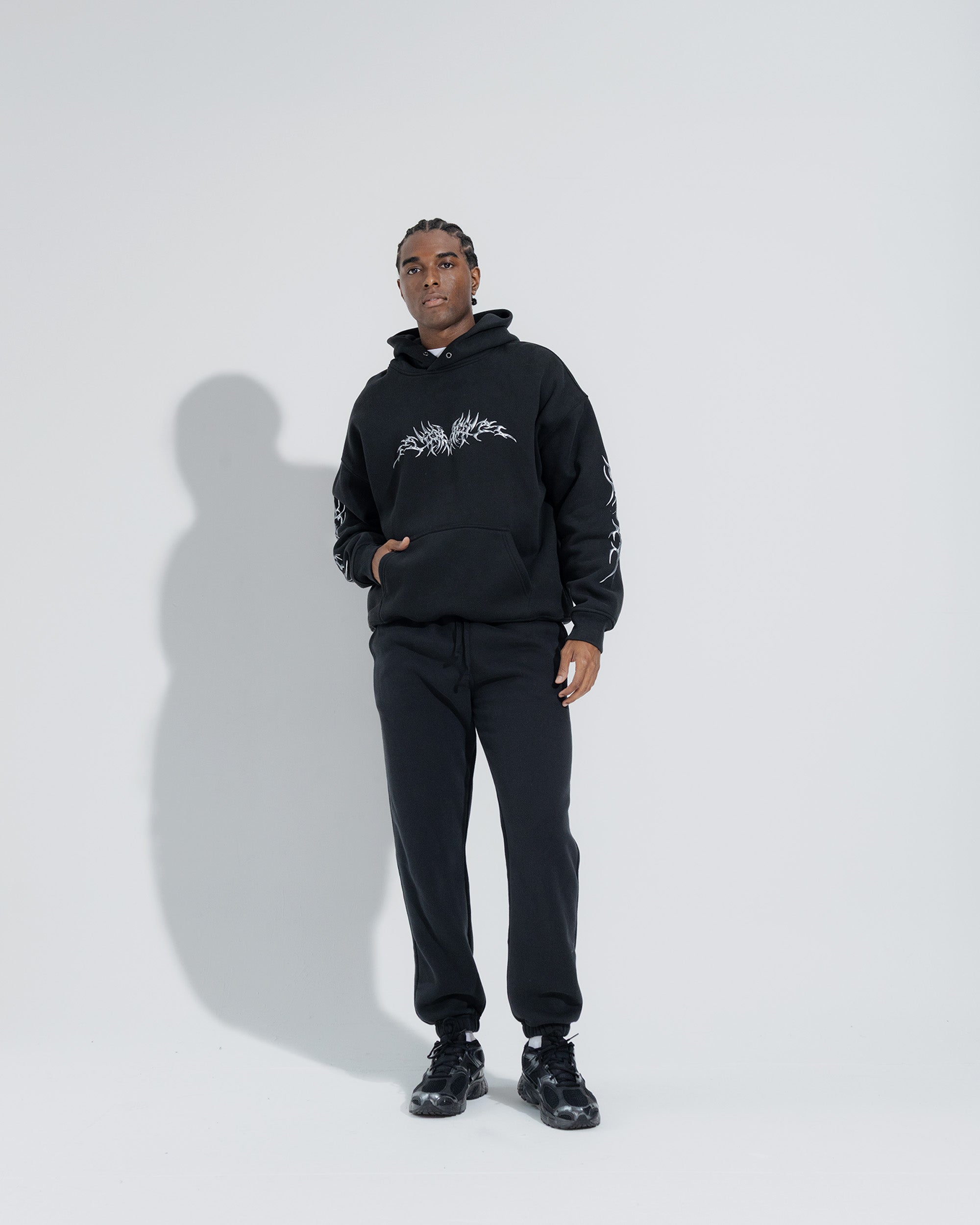Chrome Heavy Weight Tribal Pullover Hoodie | Brooklyn Cloth