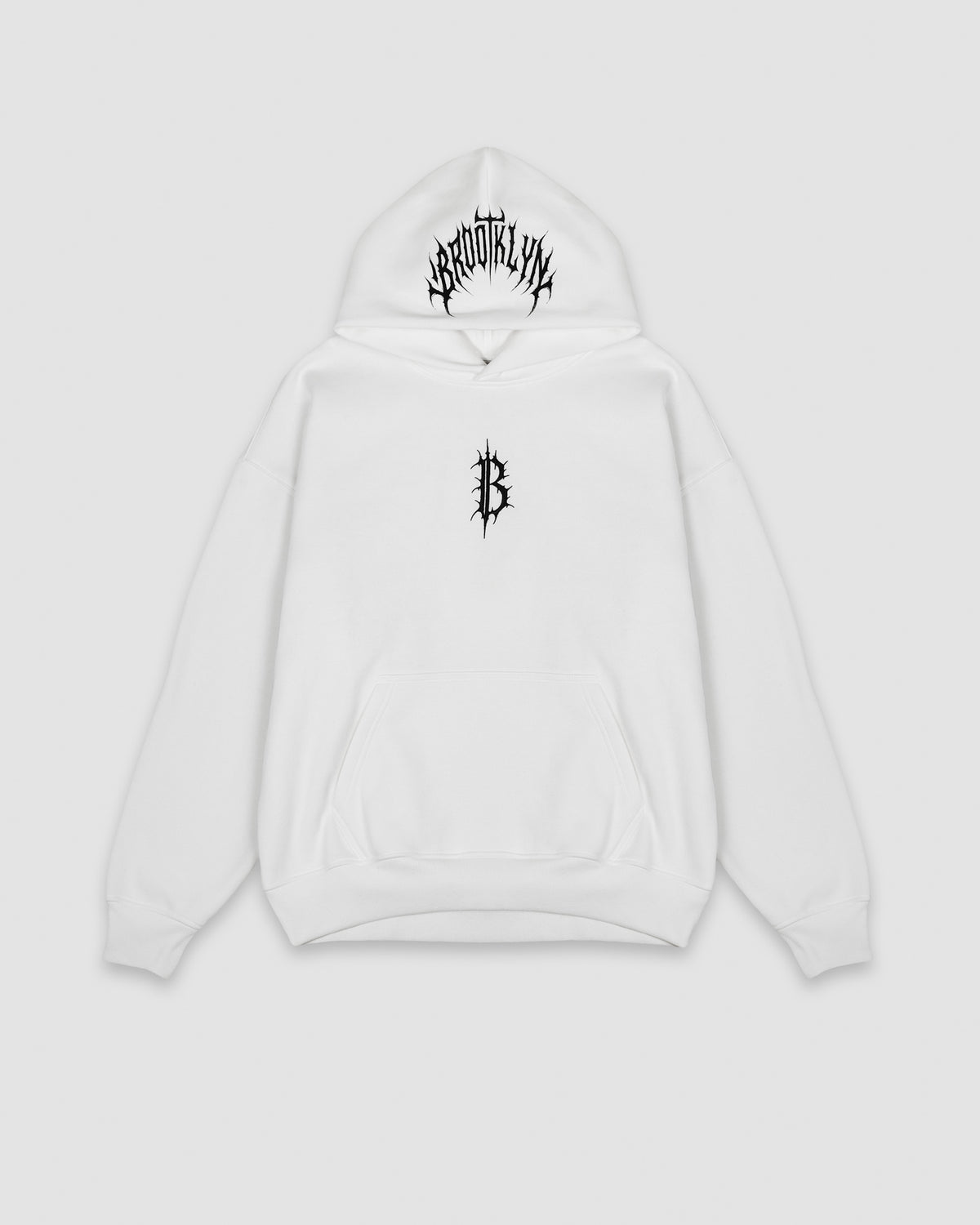Gothic Brooklyn Hoodie in White