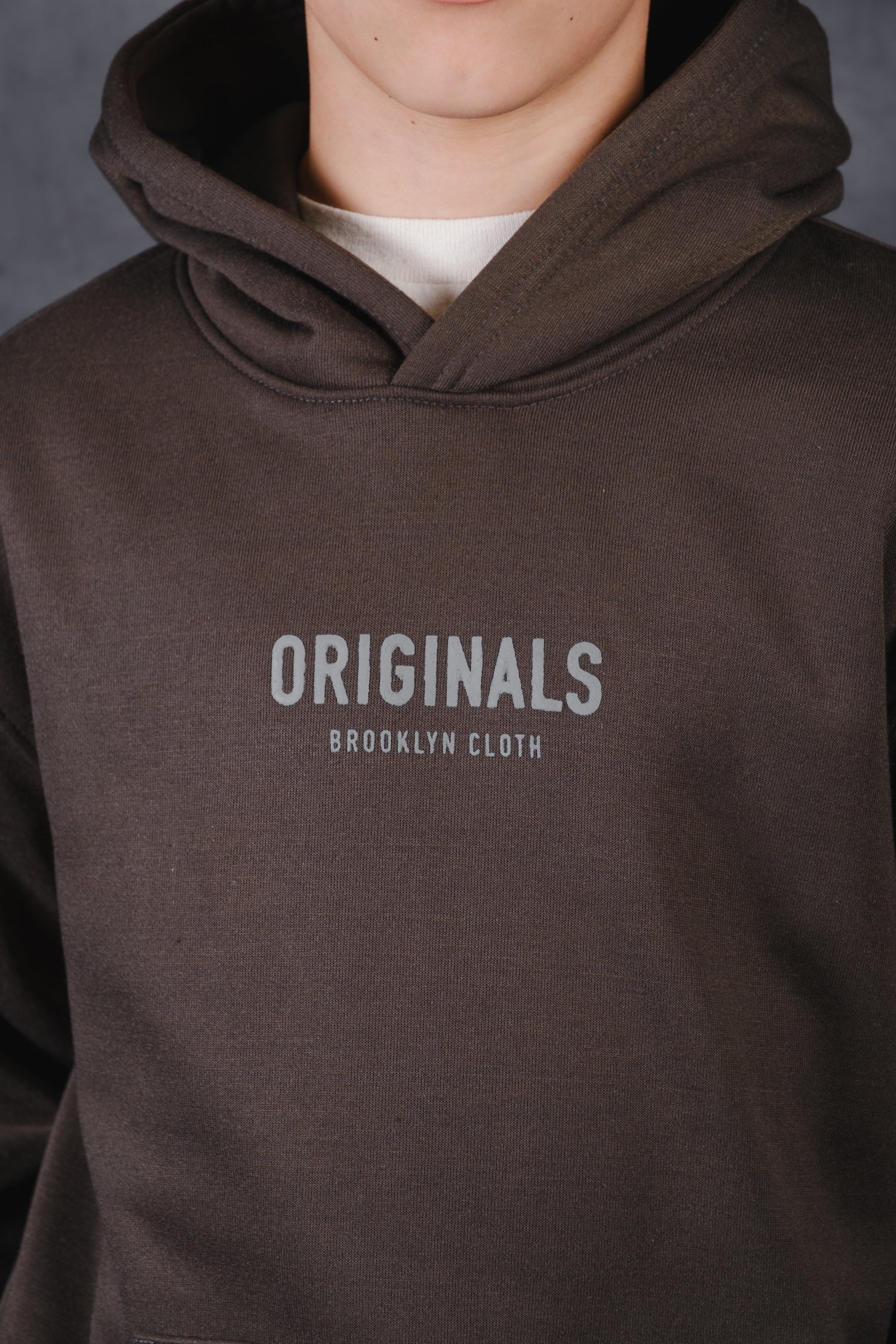 Kids cozy Originals pullover hoodie 
#color_dusty black