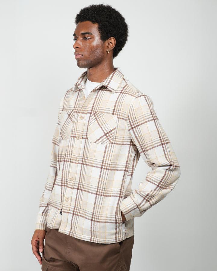 Warm, breathable heavy flannel shacket
#color_cream