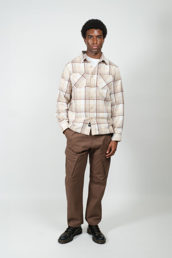 Heavy flannel overshirt for everyday wear
#color_cream