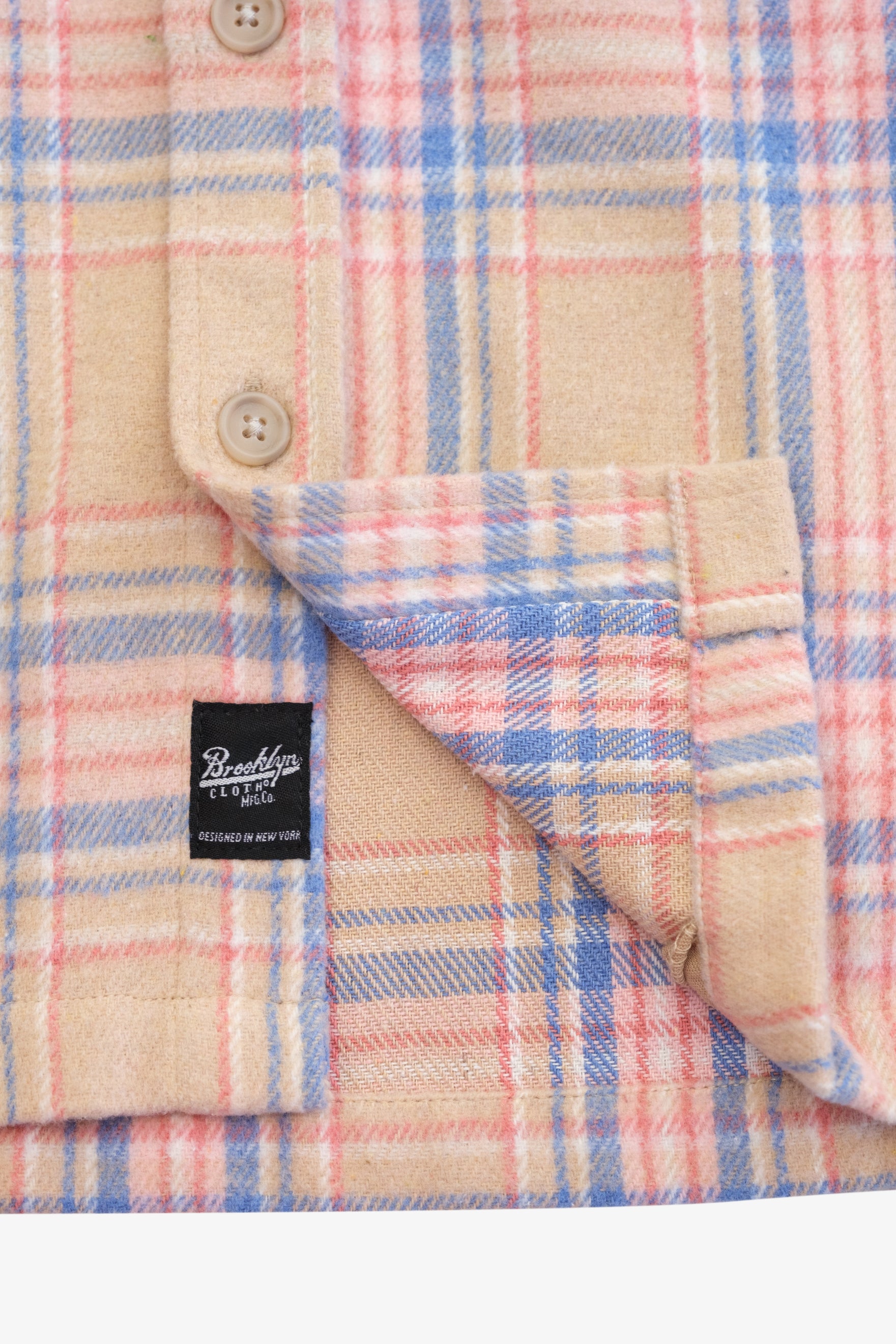Men’s heavyweight flannel shirt jacket
#color_tan blue pink