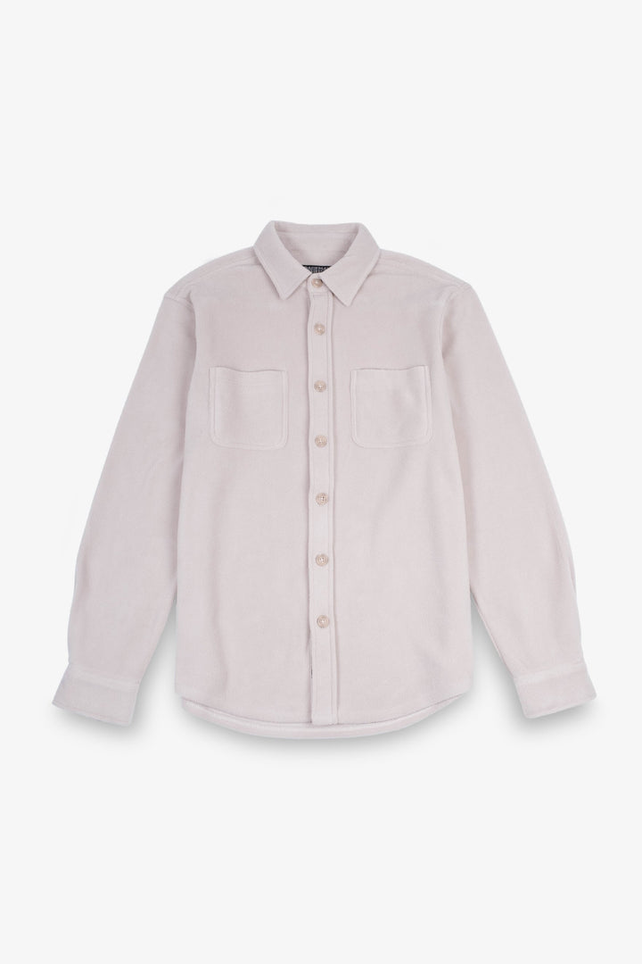 Casual relaxed fit heavy knit shacket 
#color_light-grey