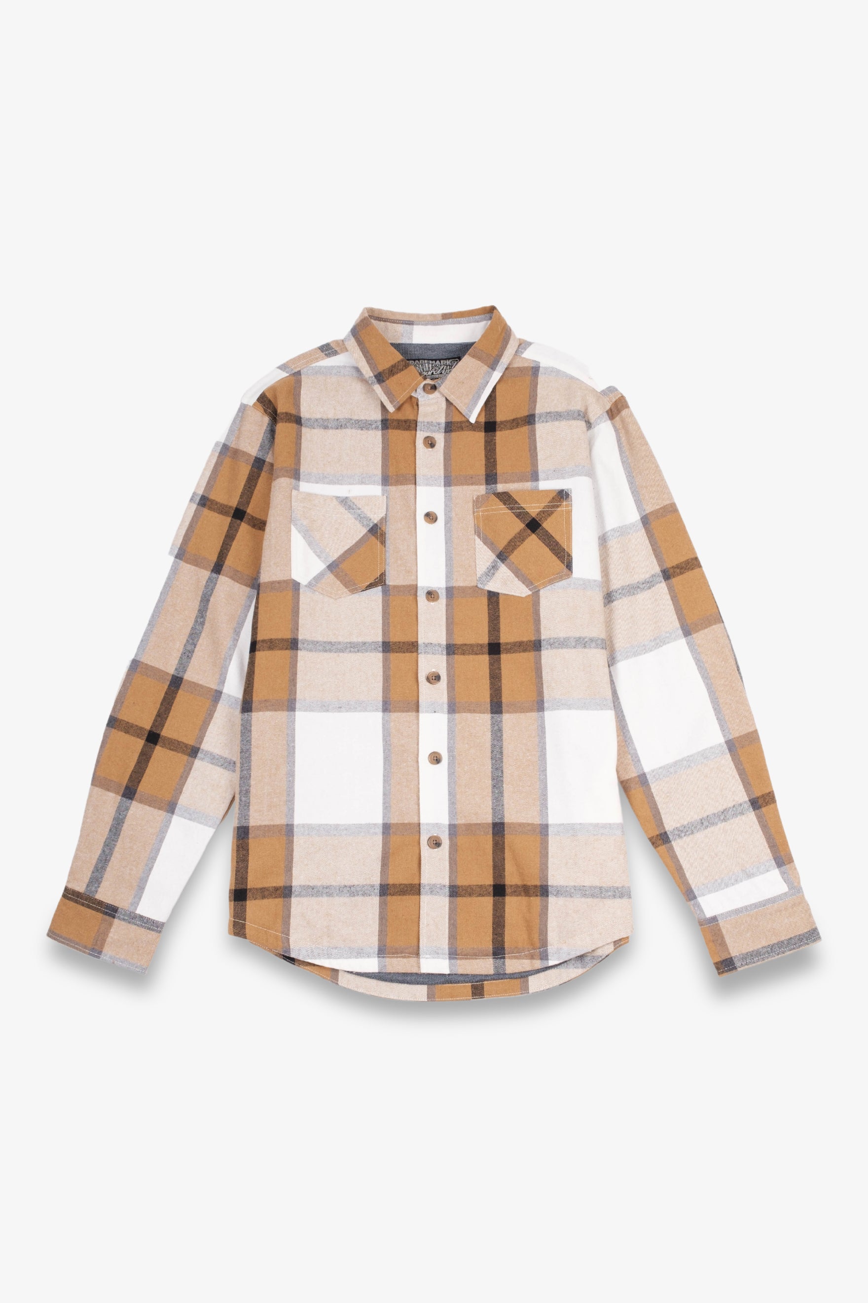 Thermal-insulated flannel shirt jacket for men
#color_brown