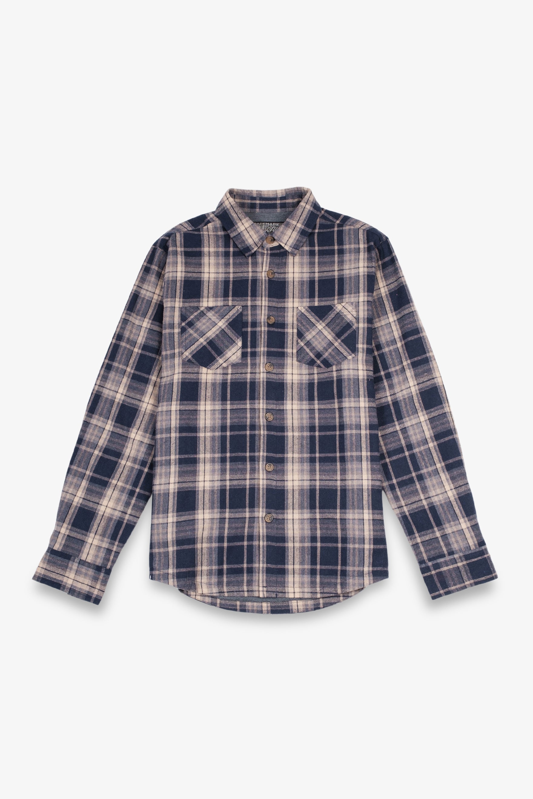 Thermal lined flannel jacket shirt hybrid for men
#color_navy