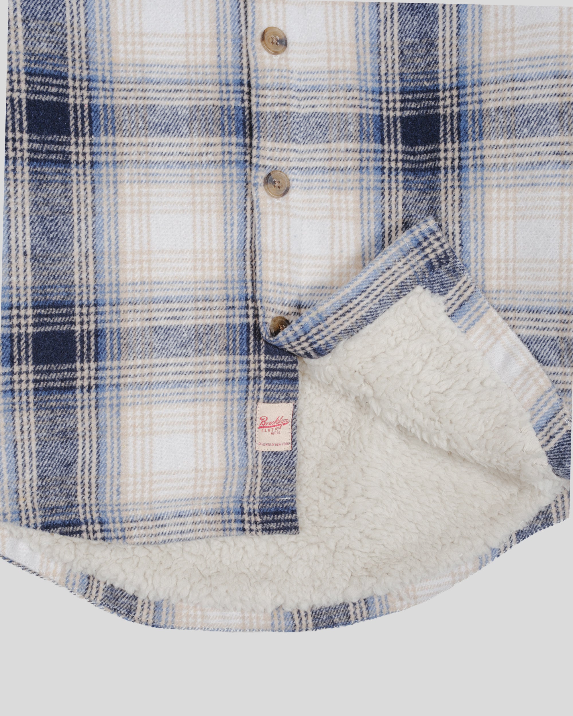 新品タグ付きMURRAL  Fluffy jacquard shirt Sherpa Lined Flannel Shacket | Brooklyn Cloth