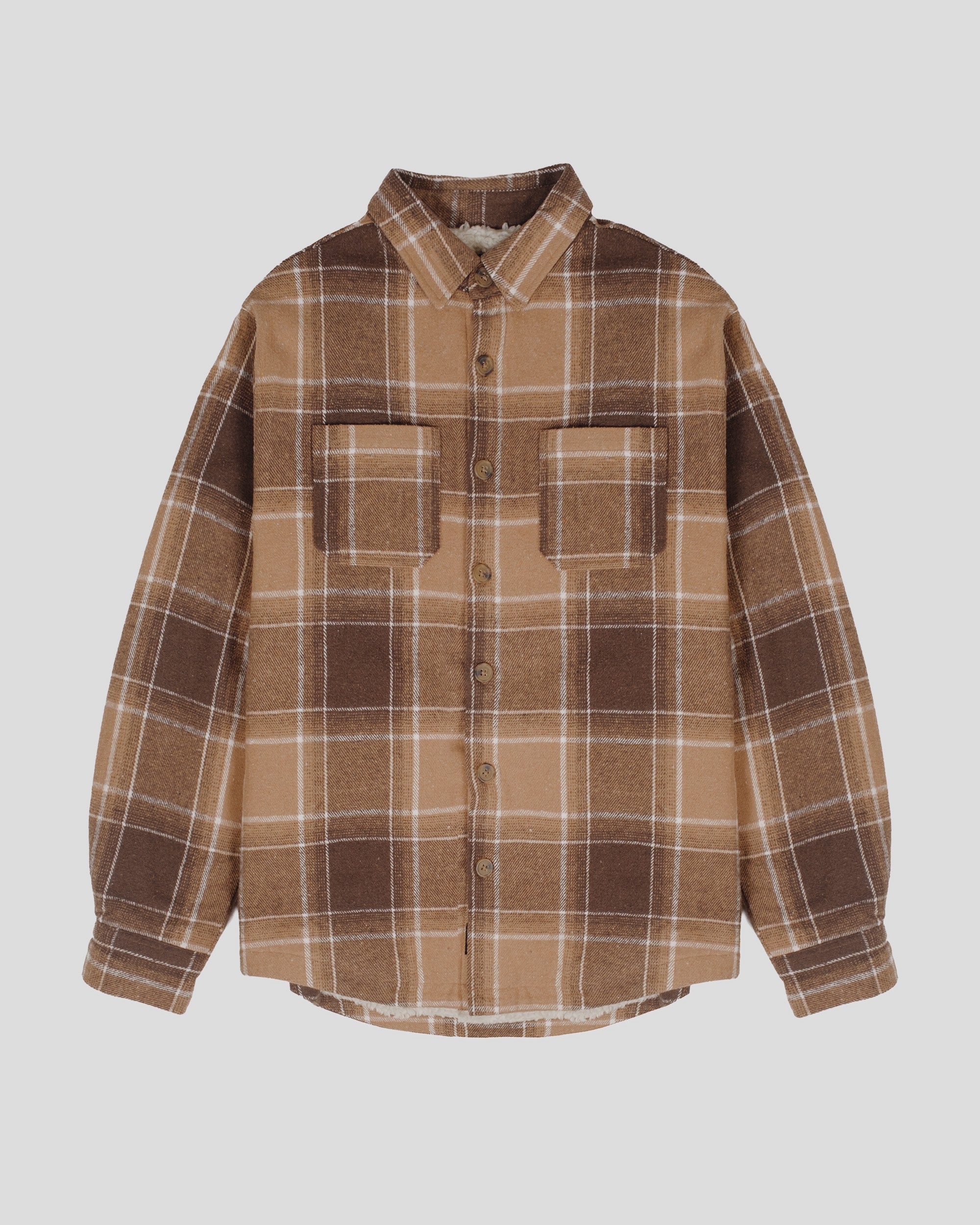 Sherpa Lined Flannel Shacket | Brooklyn Cloth