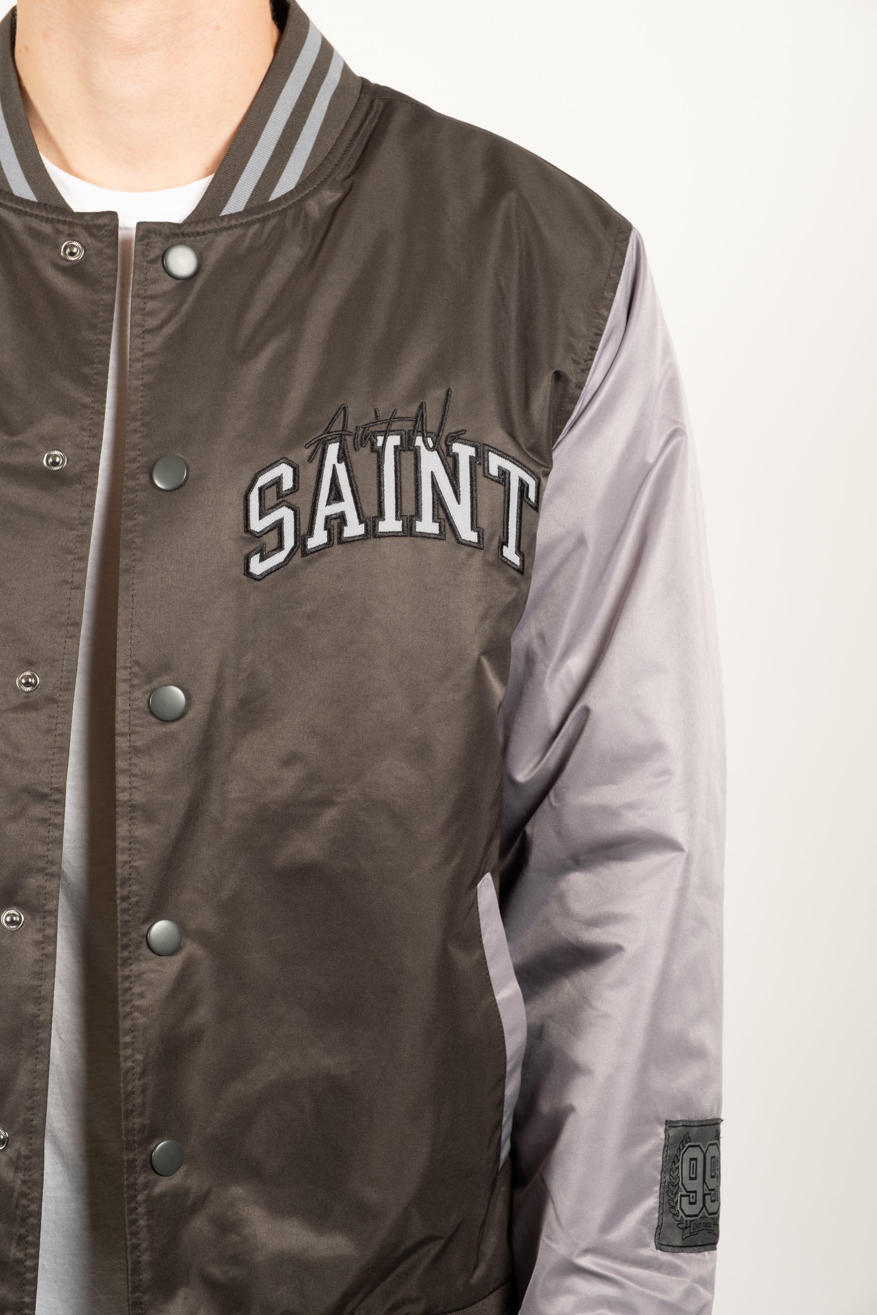 Twill Bomber Jacket For men #color_dusty black
