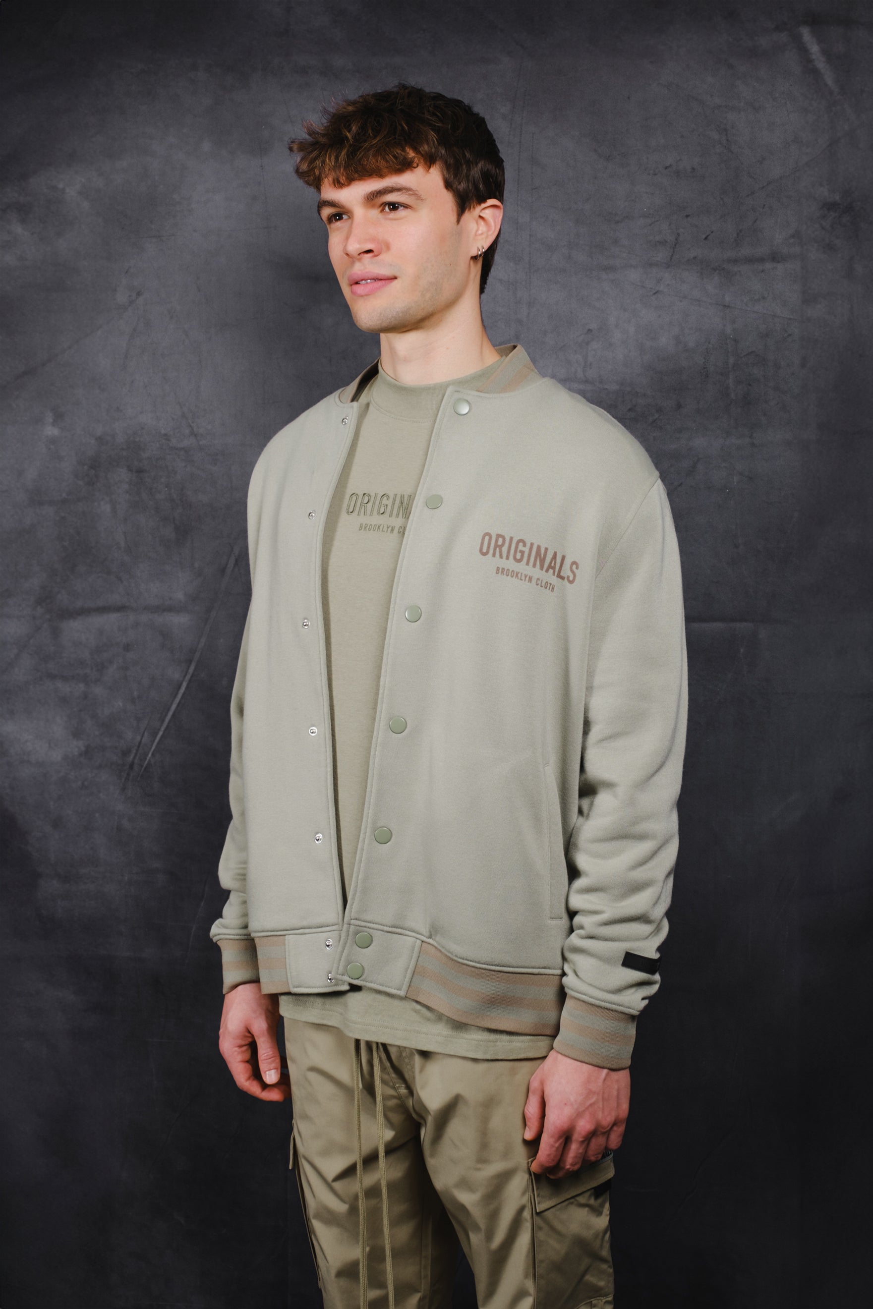 Sage Green Men's Bomber Jacket #color_sage