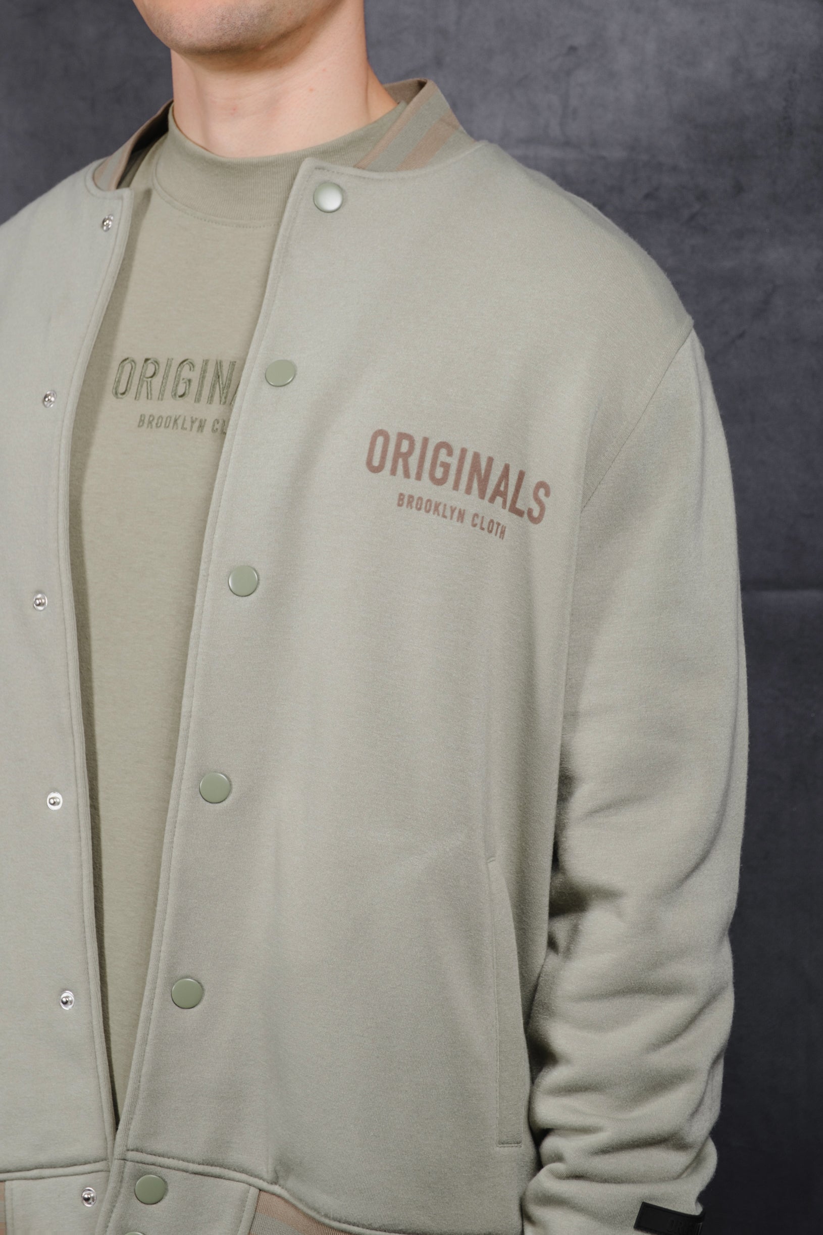 Relaxed Fit Originals Fleece Bomber #color_sage