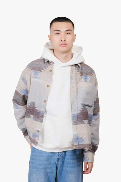 Boxy Exploded Aztec Jacquard Shacket