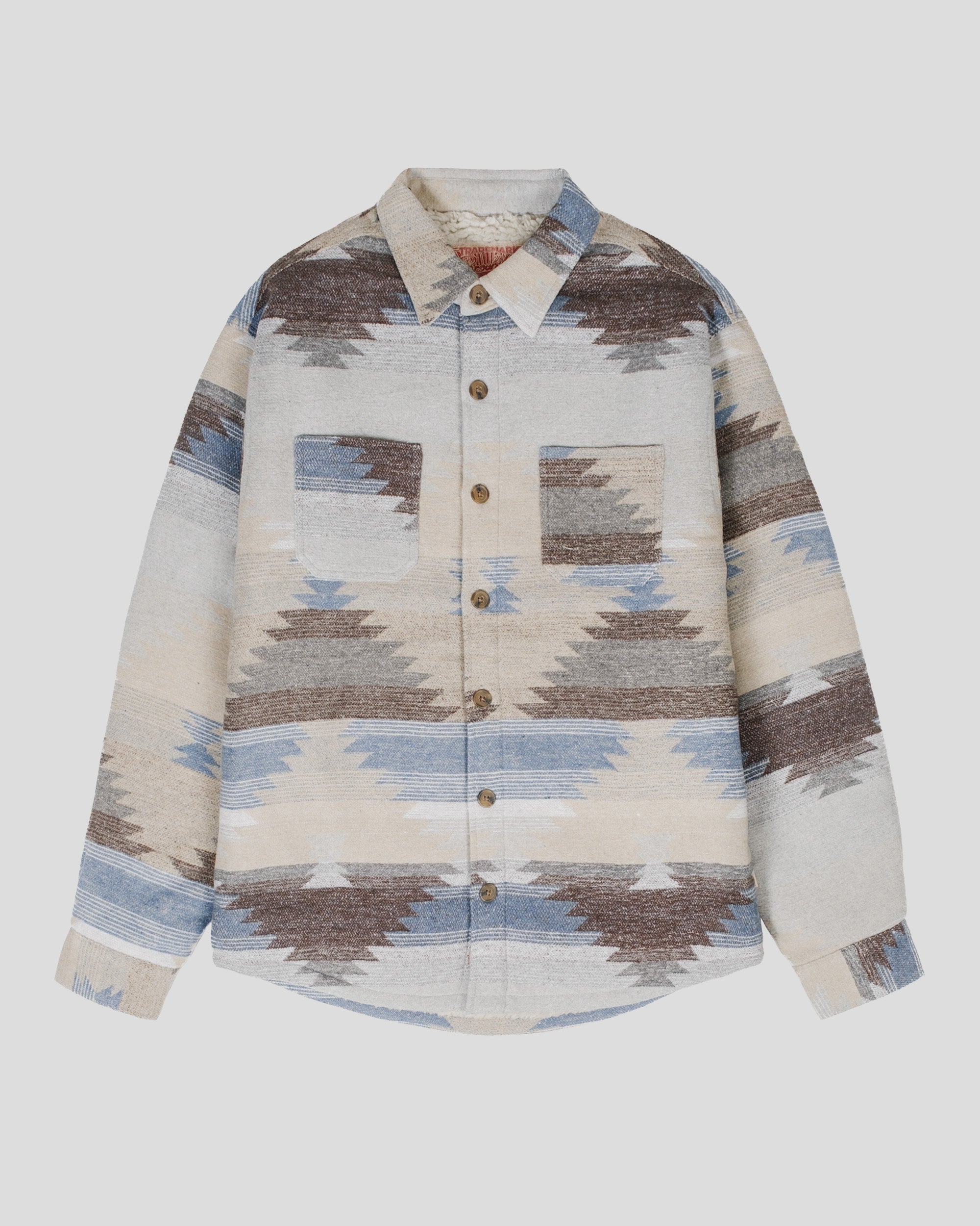 Boxy Exploded Aztec Jacquard Shacket