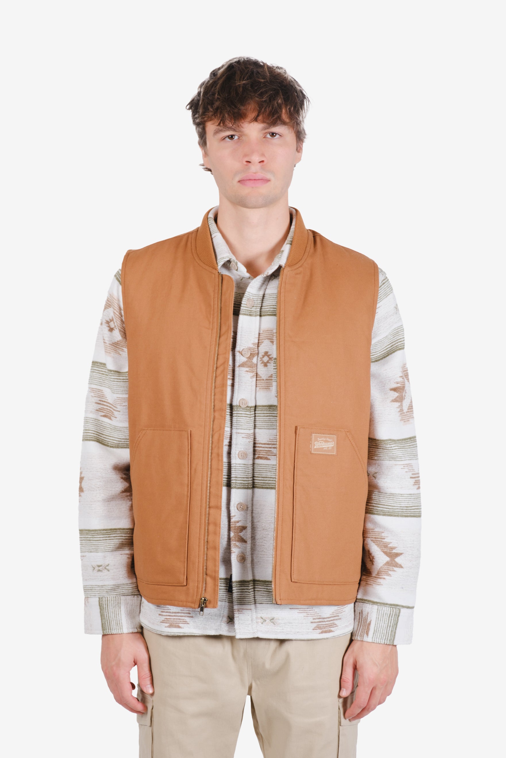 Canvas Workwear Vest 
#color_tobacco