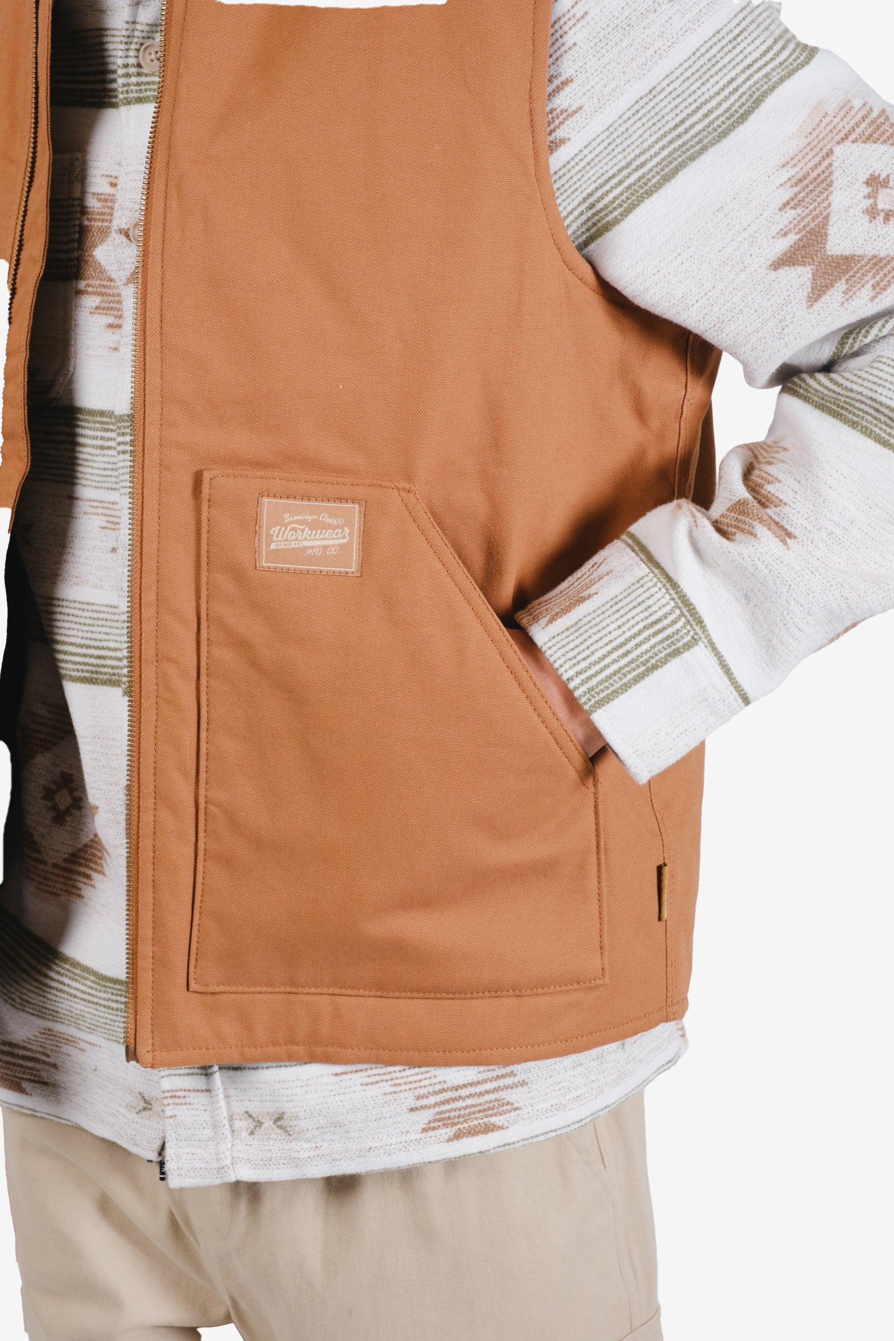 Canvas Workwear Vest for men 
#color_tobacco