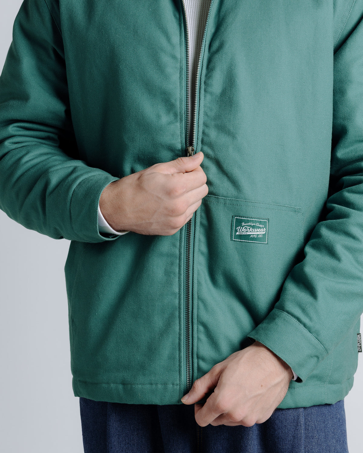 Contrast Collar Jacket in Dark spruce