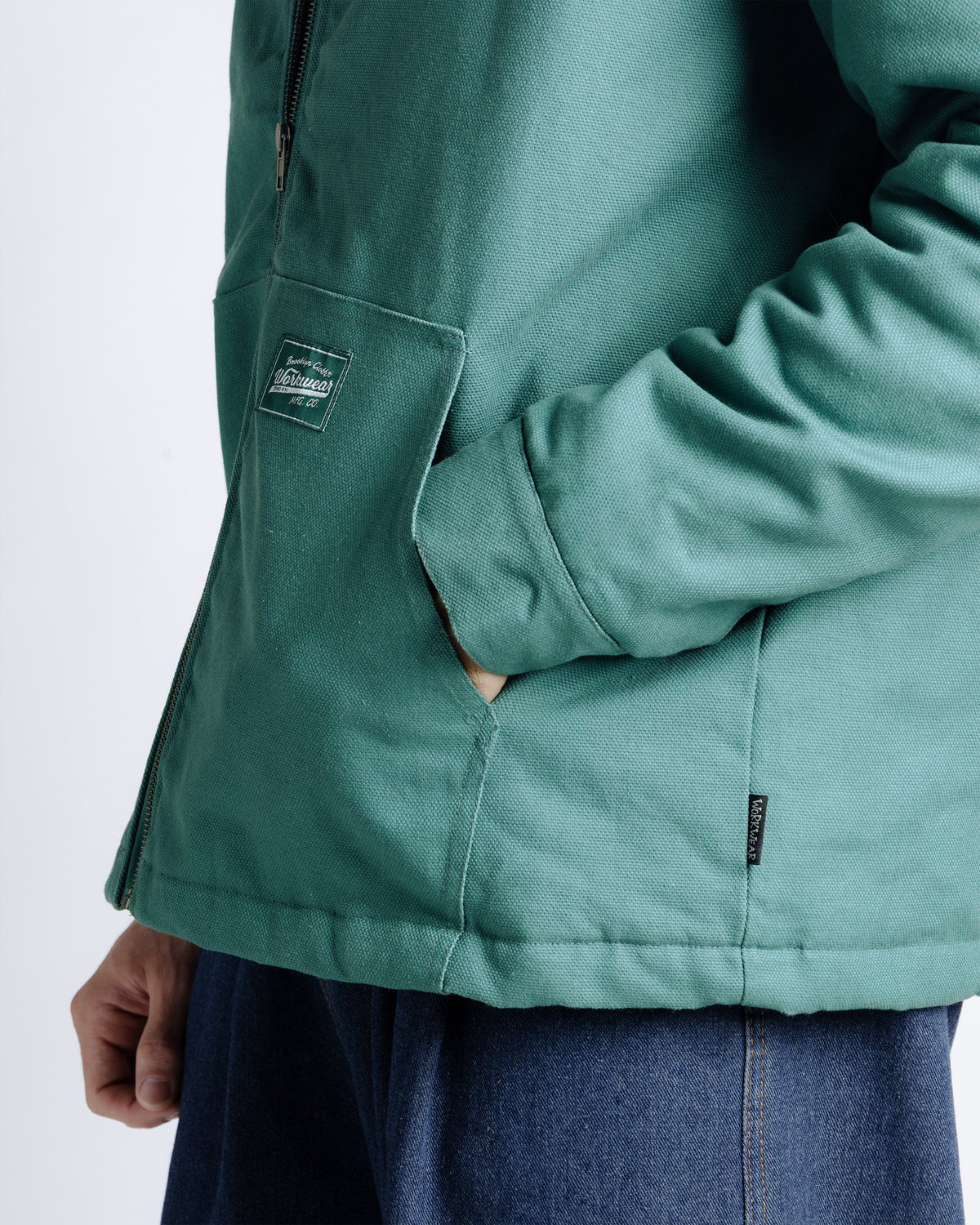 Contrast Collar Jacket in Dark spruce