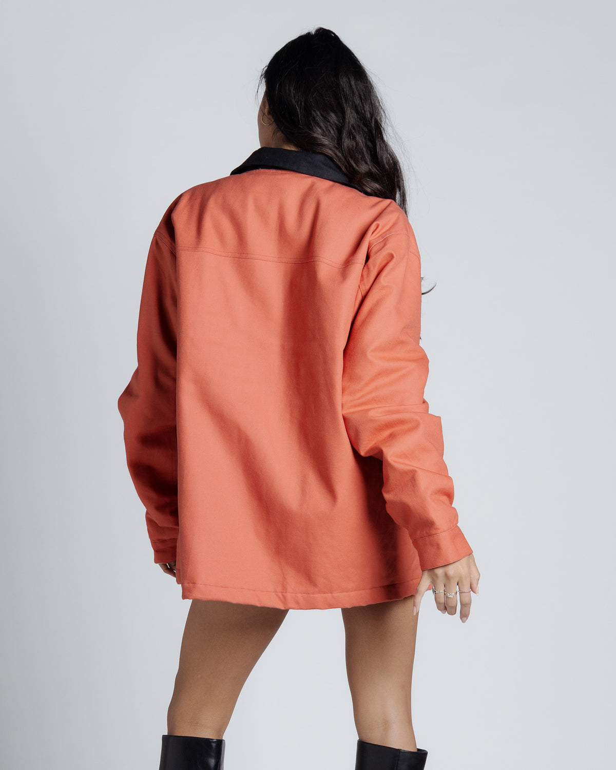 Contrast Collar Jacket in Red
