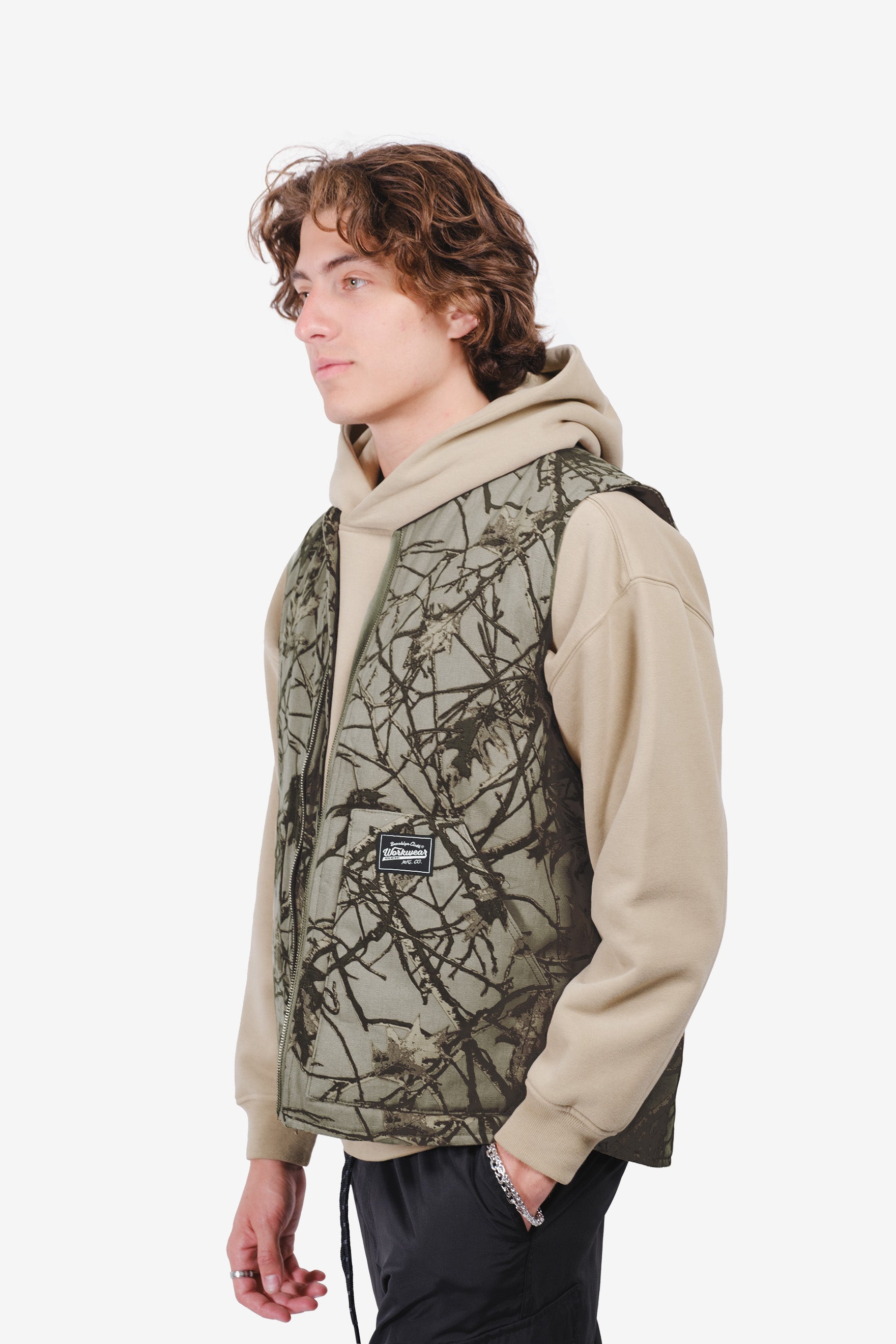Tree Camo Canvas Vest | Outerwear | Brooklyn Cloth