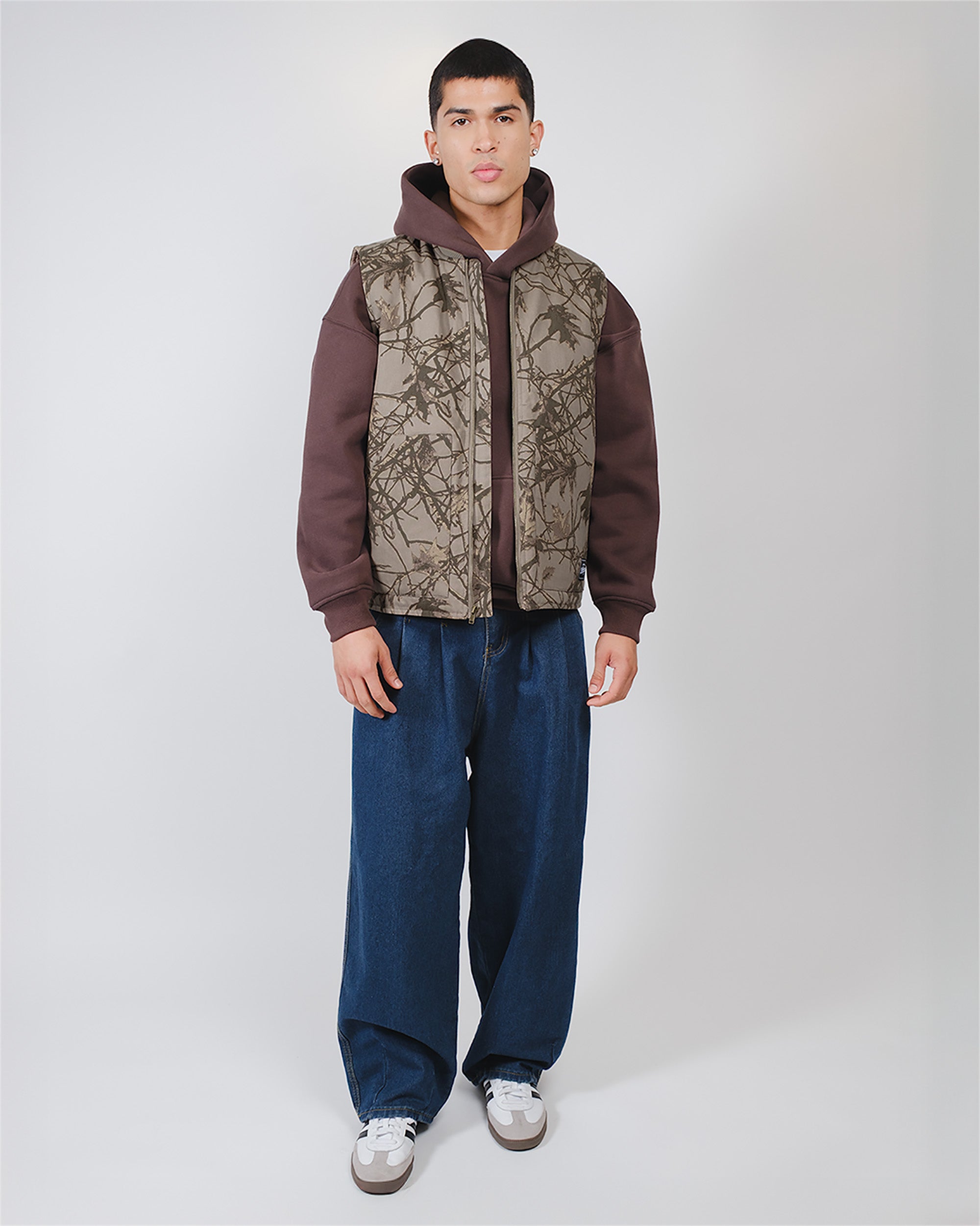 Tree Camo Canvas Vest | Outerwear | Brooklyn Cloth