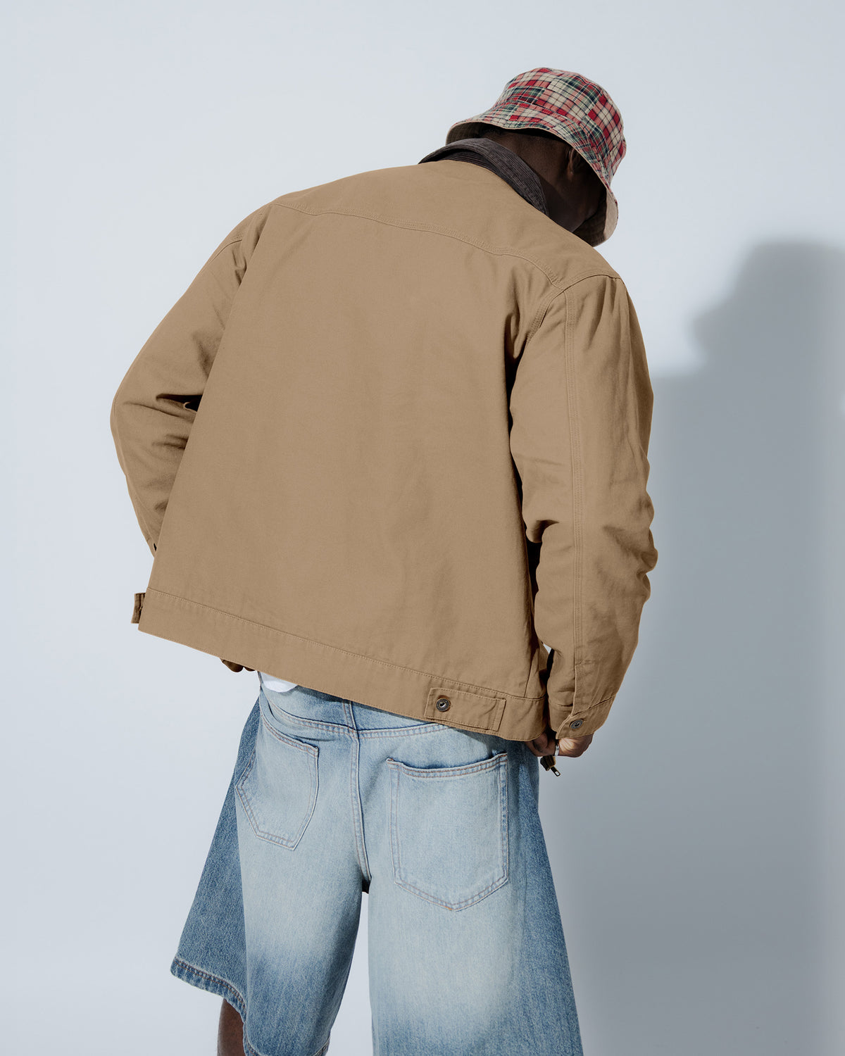 Lined Washed Canvas Jacket in Tobacco