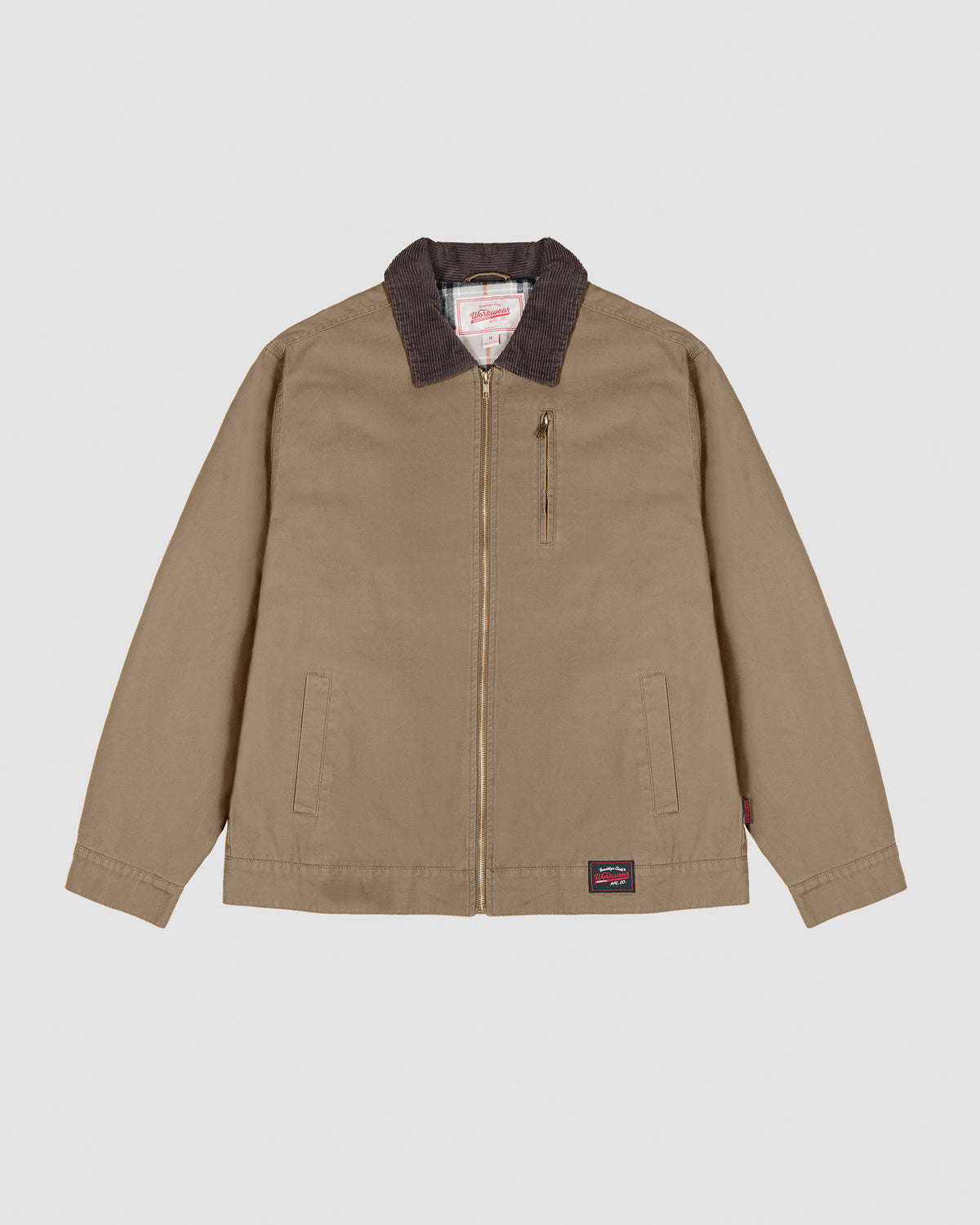 Lined Washed Canvas Jacket in Tobacco