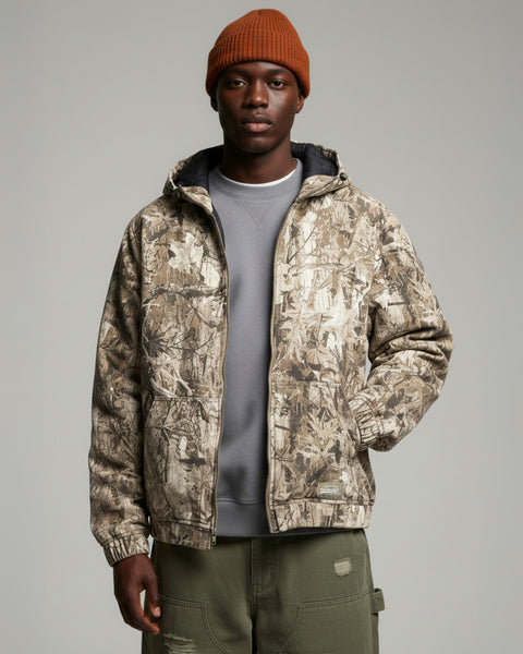 Quilt Lined Hooded Canvas Jacket | Outerwear | Brooklyn Cloth