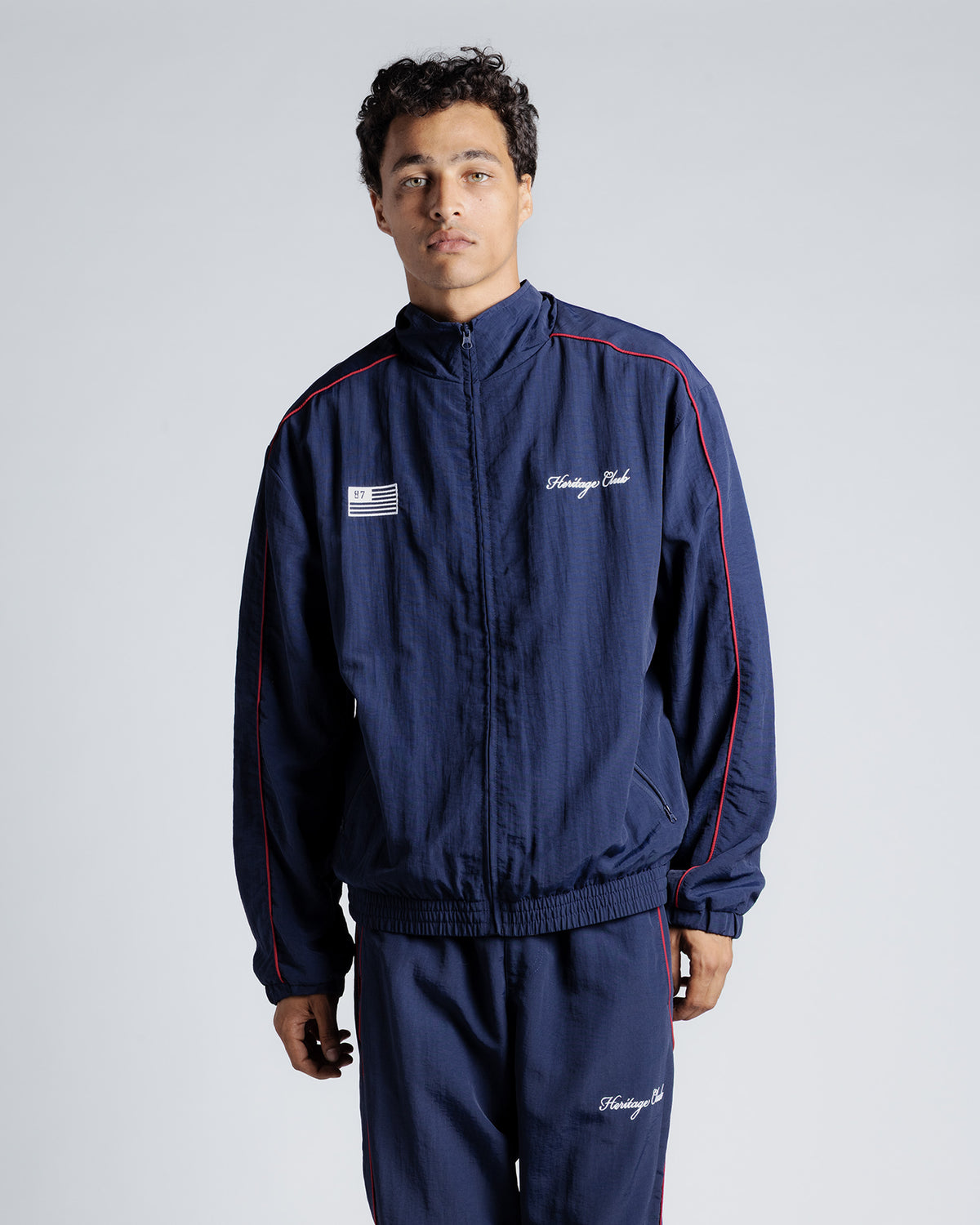 Heritage Club Track Jacket in French navy
