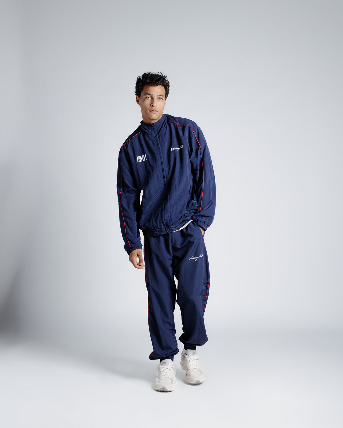 Heritage Club Track Jacket in French navy