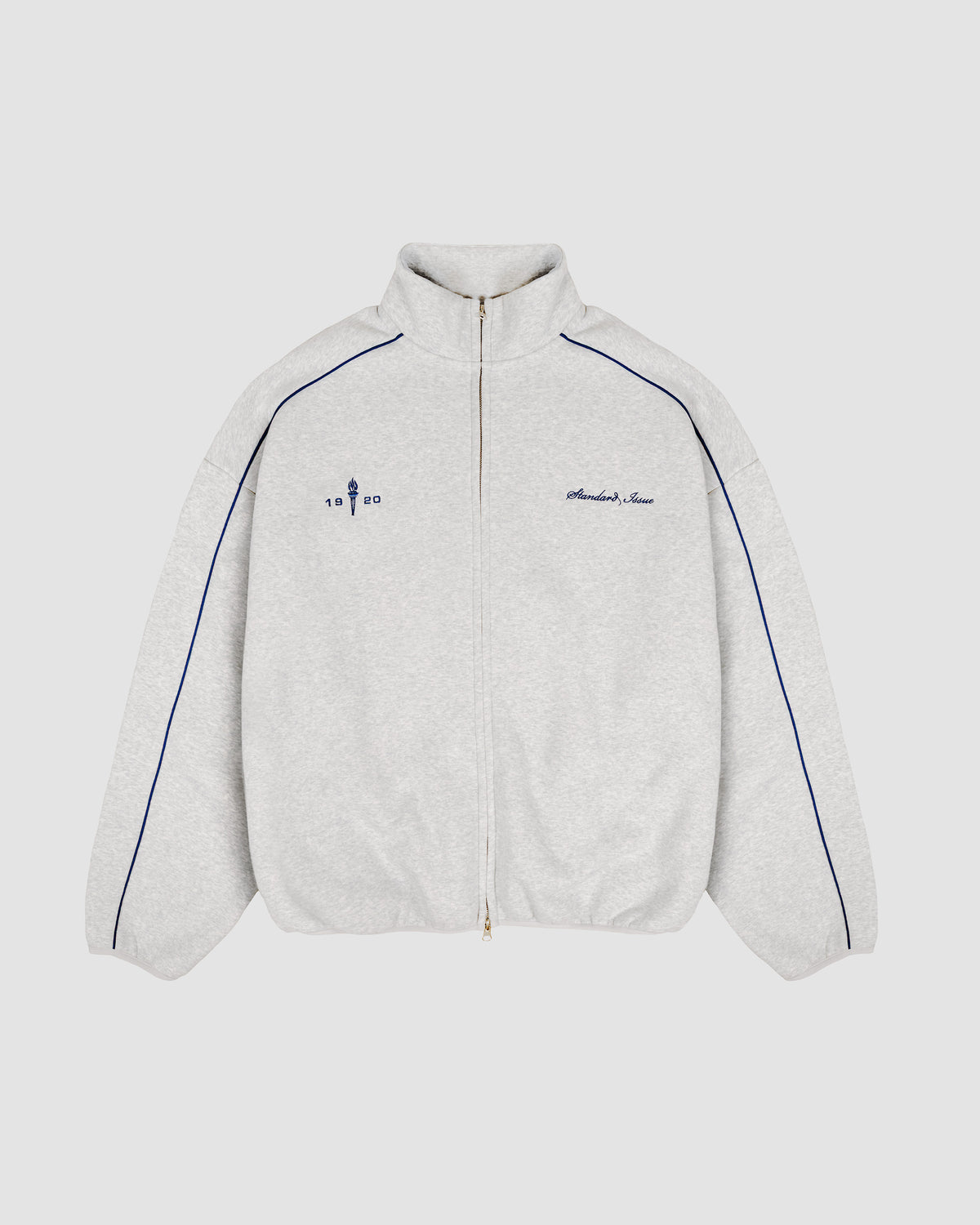 Standard Issue Fleece Track Jacket in Heather grey