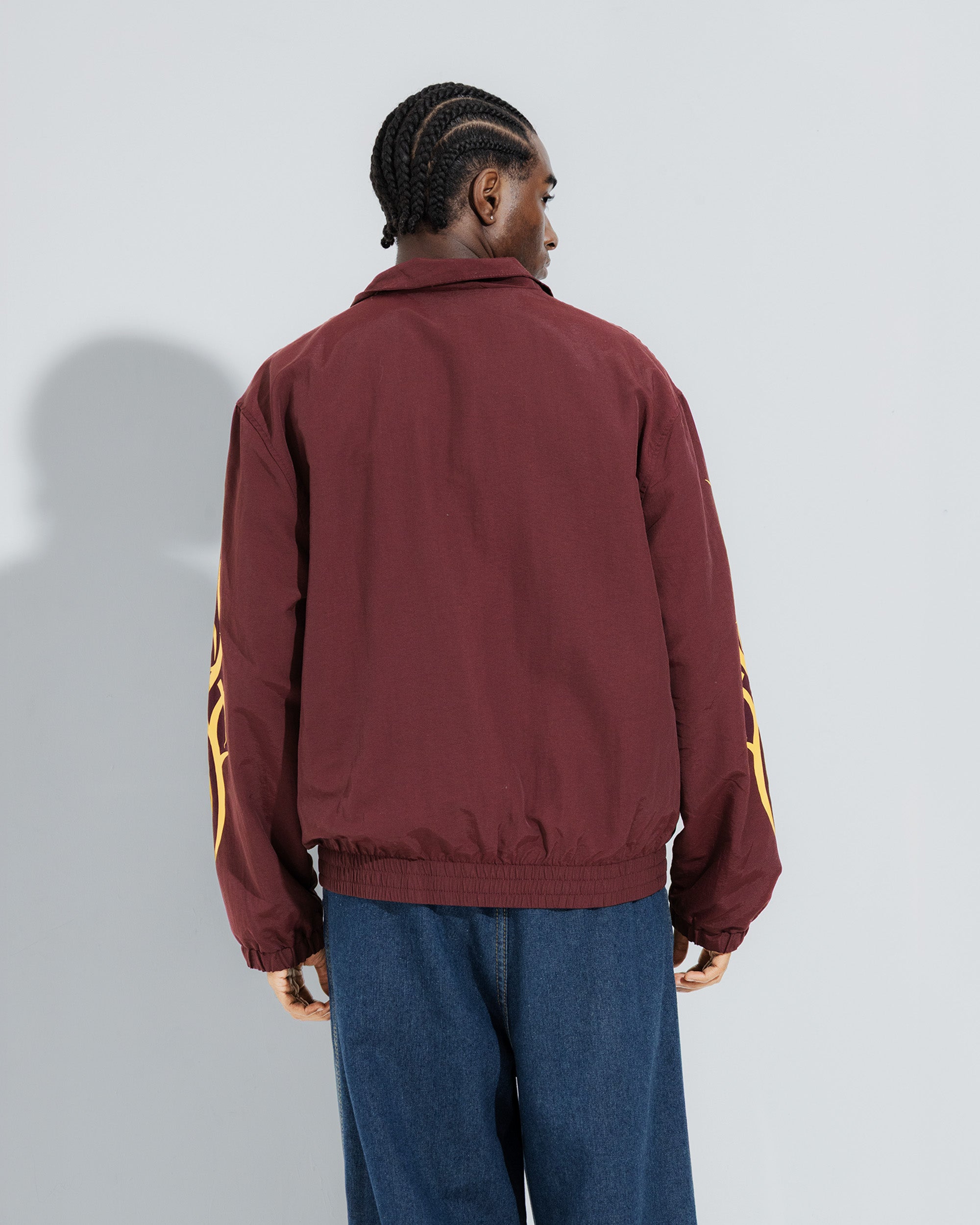 New York Origin Track Jacket in Burgundy