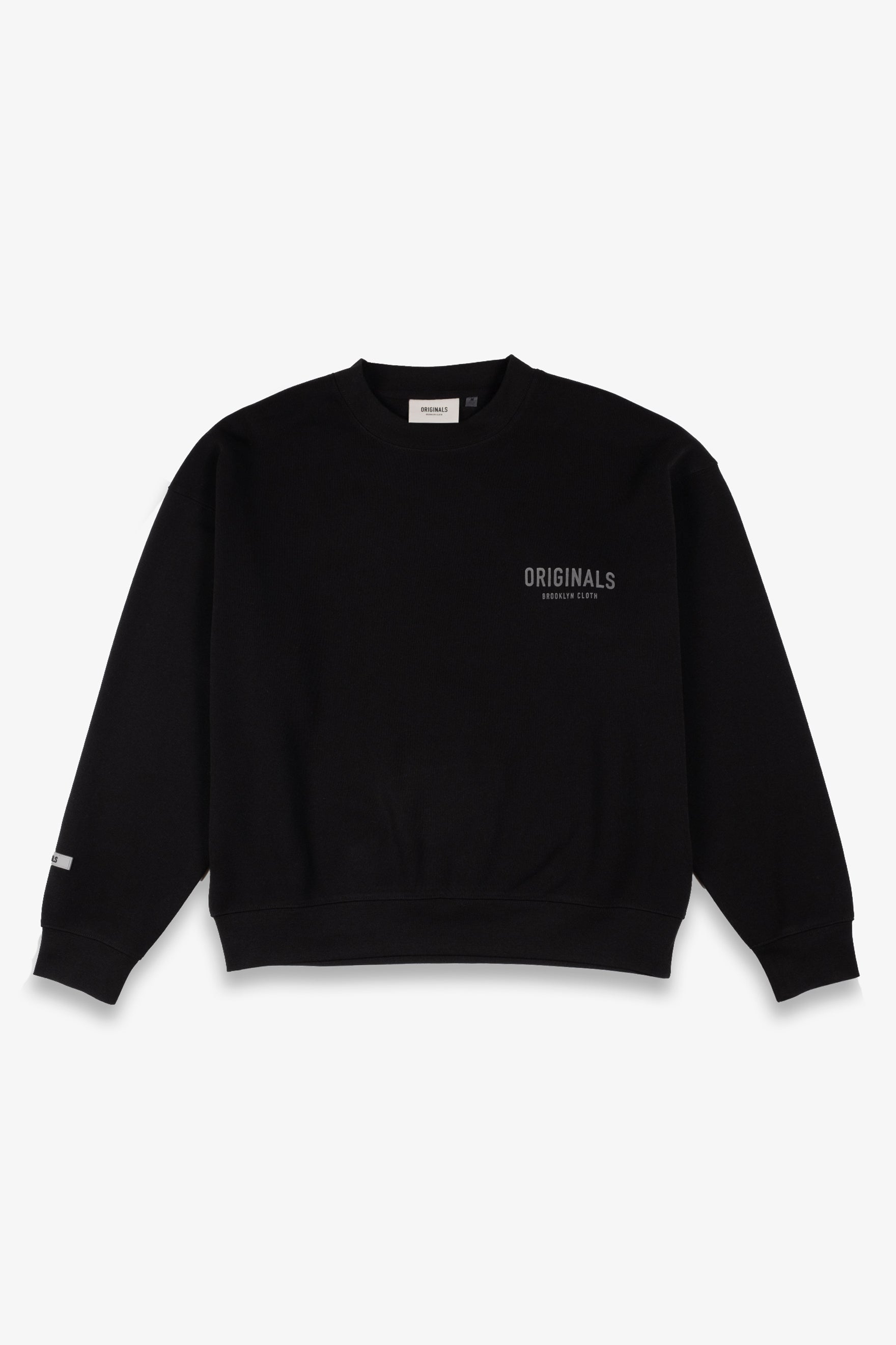 Soft and cozy oversized Originals Crewneck by Brooklyn Cloth
#color_black