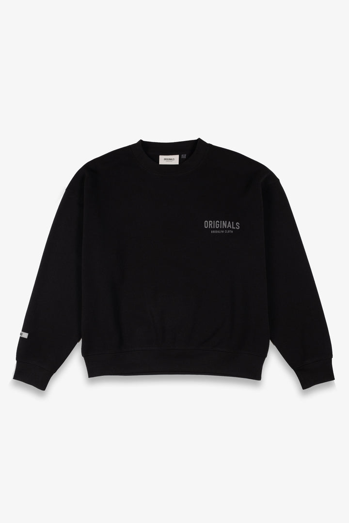Soft and cozy oversized Originals Crewneck by Brooklyn Cloth
#color_black