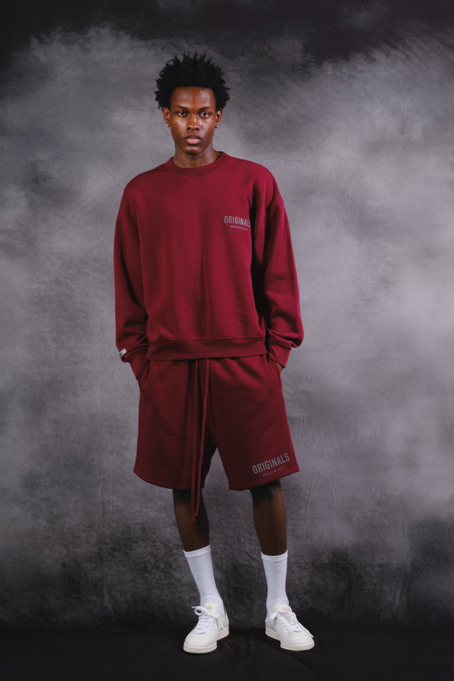 Soft and durable Originals Crewneck Sweatshirt for everyday wear
#color_dark-cherry