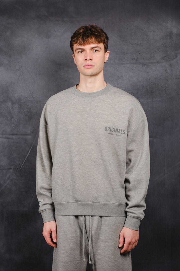 Relaxed and stylish Originals Crewneck Sweatshirt by Brooklyn Cloth
#color_dark-oatmeal-heather