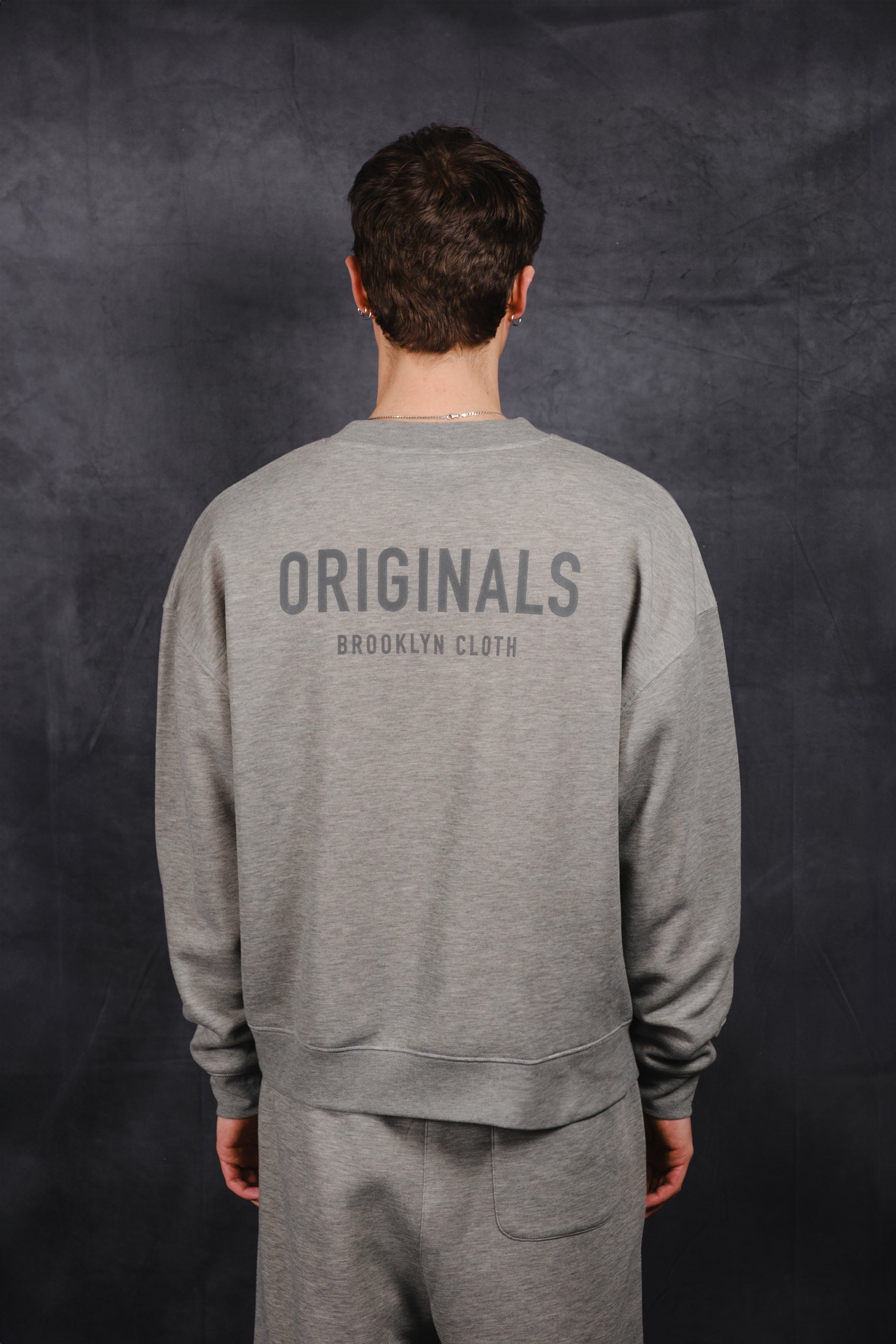 Versatile and relaxed Originals Crewneck Sweatshirt by Brooklyn Cloth
#color_dark oatmeal heather