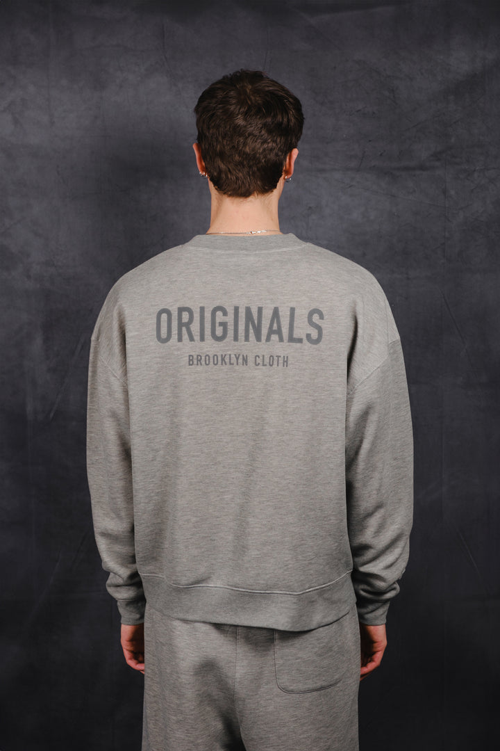 Versatile and relaxed Originals Crewneck Sweatshirt by Brooklyn Cloth
#color_dark-oatmeal-heather