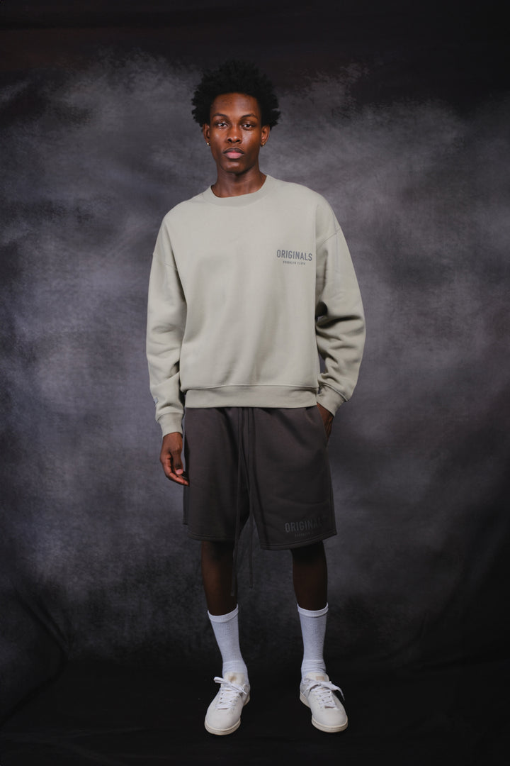Classic Brooklyn Cloth Originals Crewneck Sweatshirt with ribbed cuffs
#color_sage