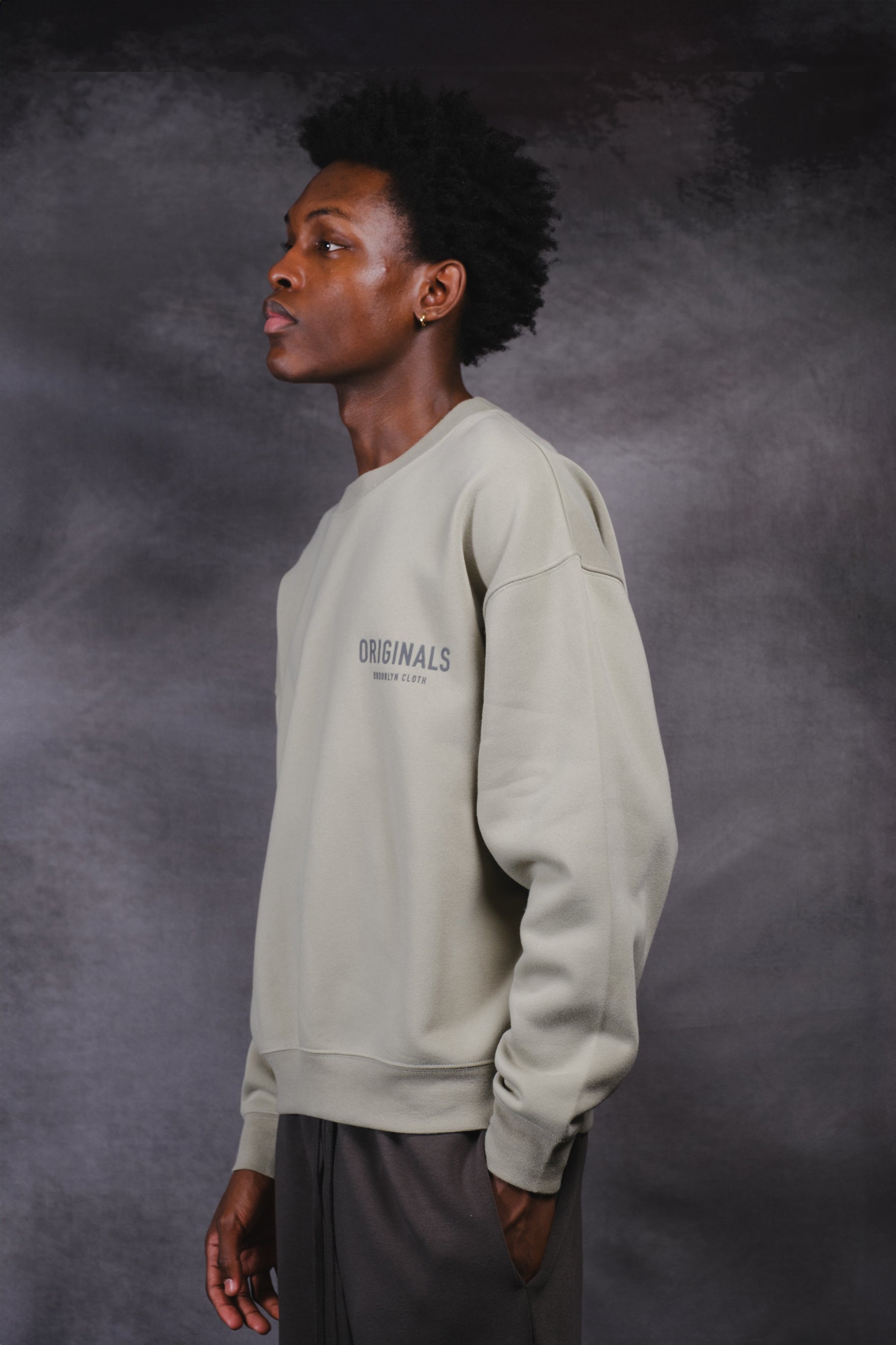 Comfortable and cozy Brooklyn Cloth Originals Crewneck Sweatshirt
#color_sage