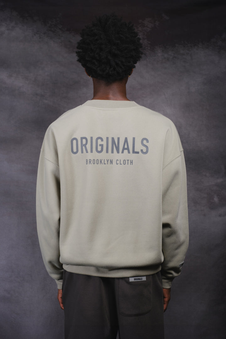 High-quality, soft Originals Crewneck by Brooklyn Cloth
#color_sage