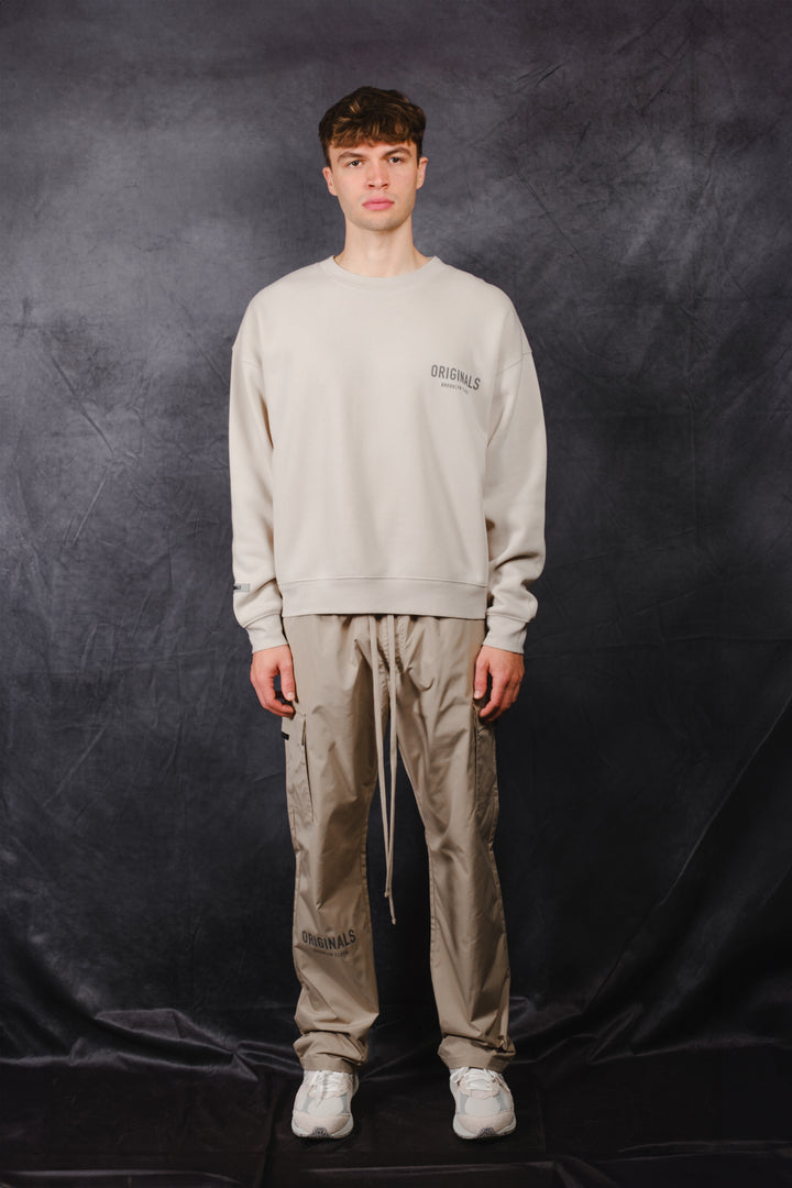 Relaxed Originals Crewneck with cozy, durable material
#color_sand