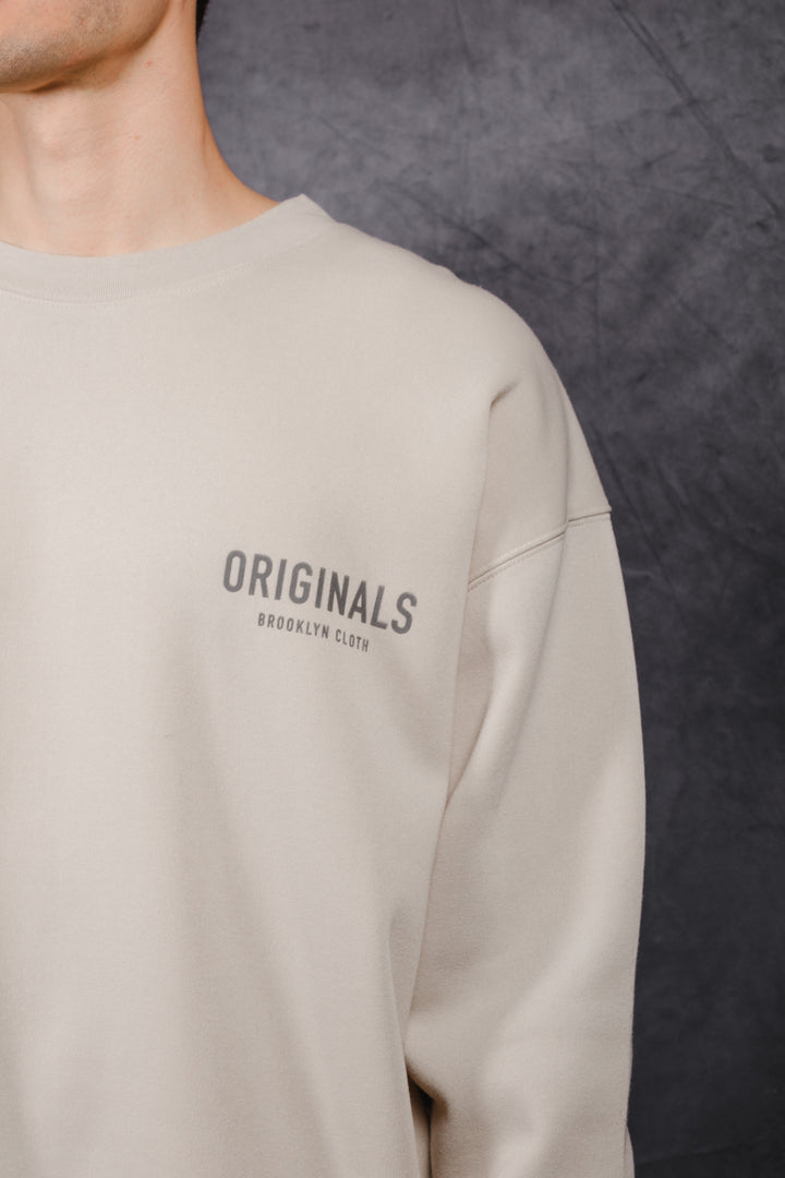 Timeless Originals Crewneck Sweatshirt for casual gatherings
#color_sand