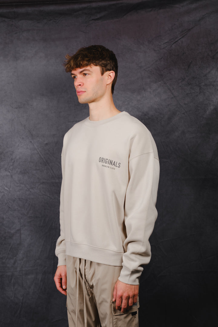 Brooklyn Cloth Originals Crewneck, combining comfort and elegance
#color_sand