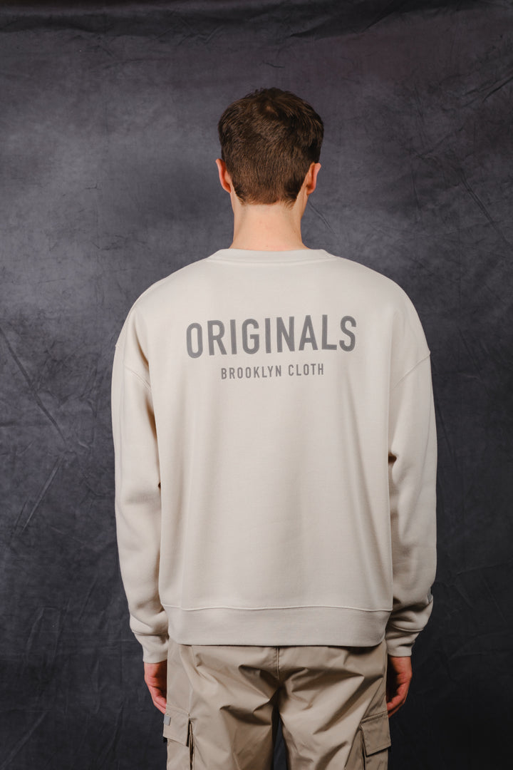 Brooklyn Cloth oversized crewneck sweatshirt with ribbed cuffs
#color_sand